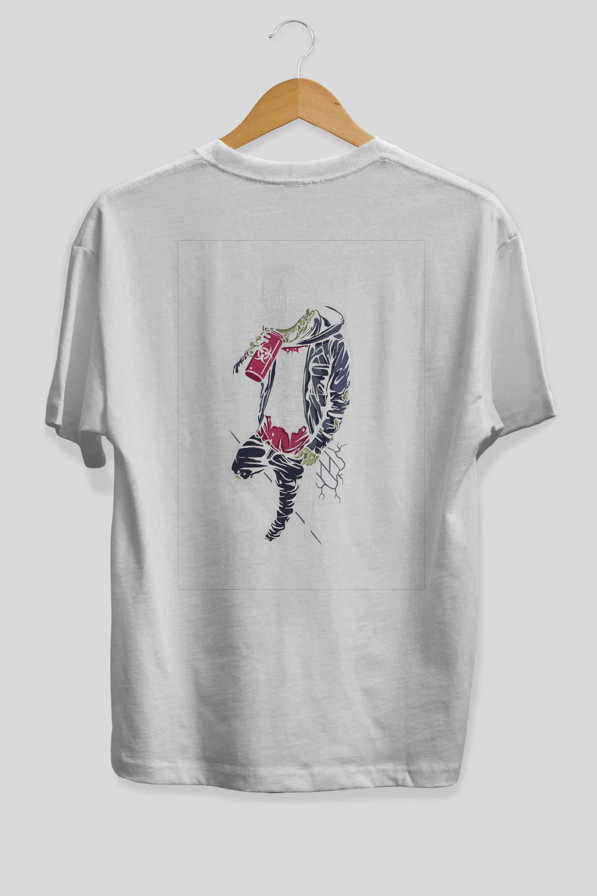 Zombie Swag Arka Baskılı Oversize t-shirt Erkek Kadın Unisex %100 Pamuk