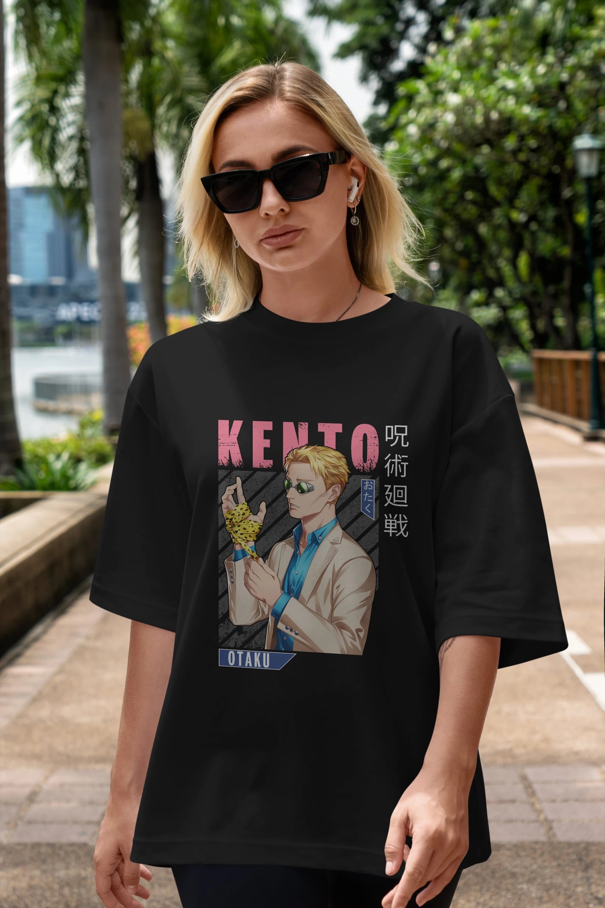Kento Nanami Anime Ön Baskılı Oversize t-shirt %100 pamuk Erkek Kadın Unisex