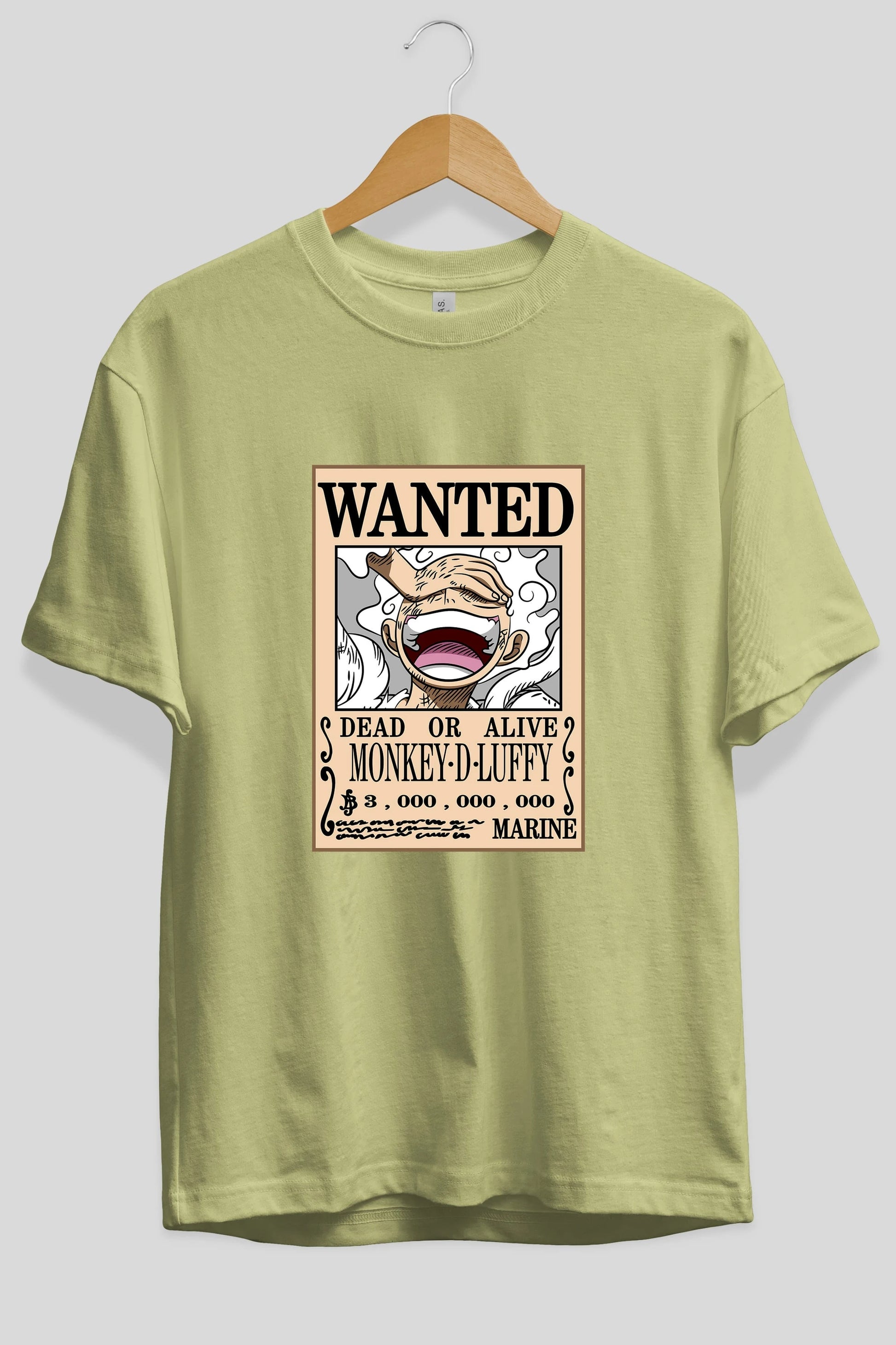 CARTEL LUFFY GEAR 5 Anime Ön Baskılı Oversize t-shirt %100 pamuk Erkek Kadın Unisex