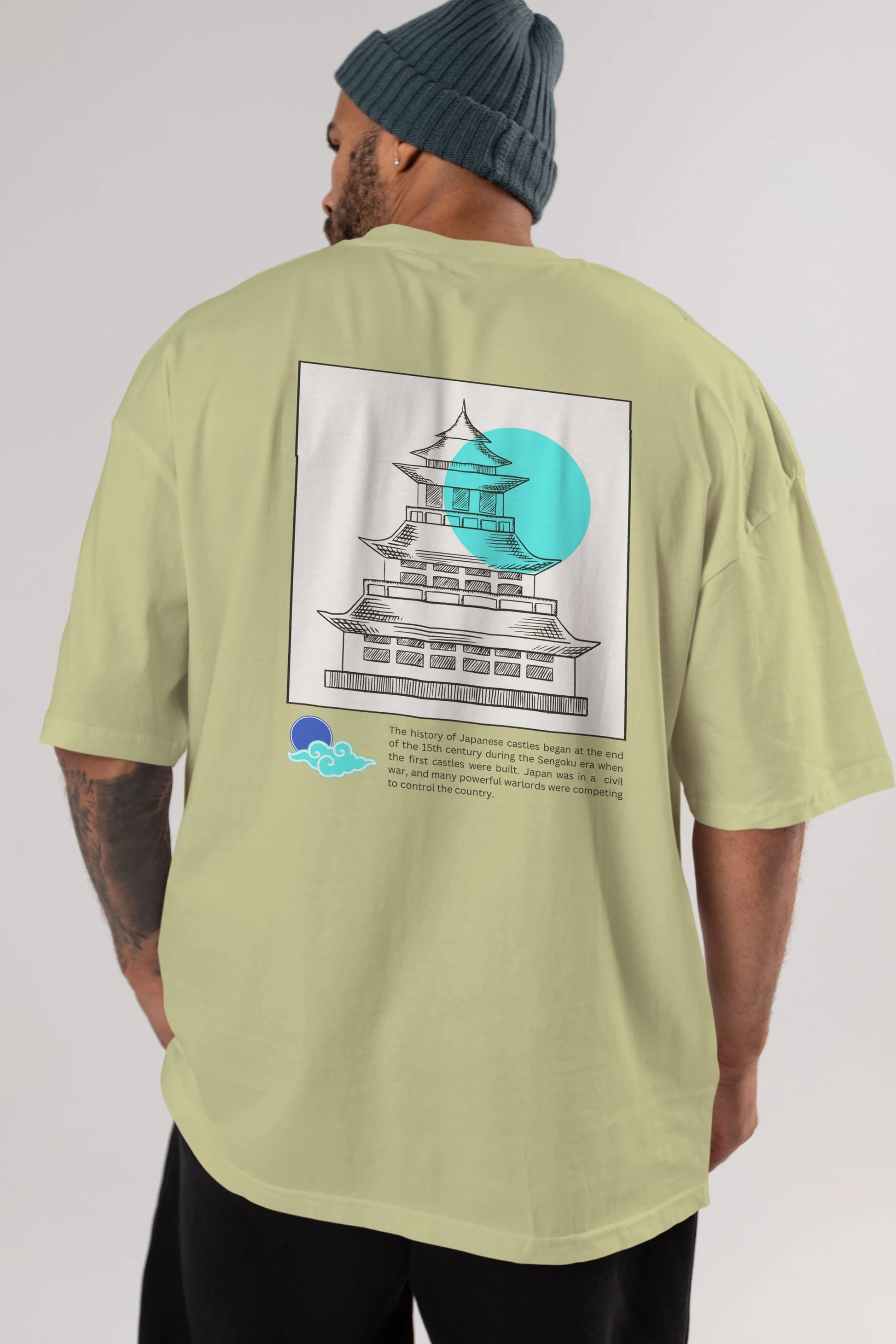 Japan Streetwear Arka Baskılı Oversize t-shirt Erkek Kadın Unisex