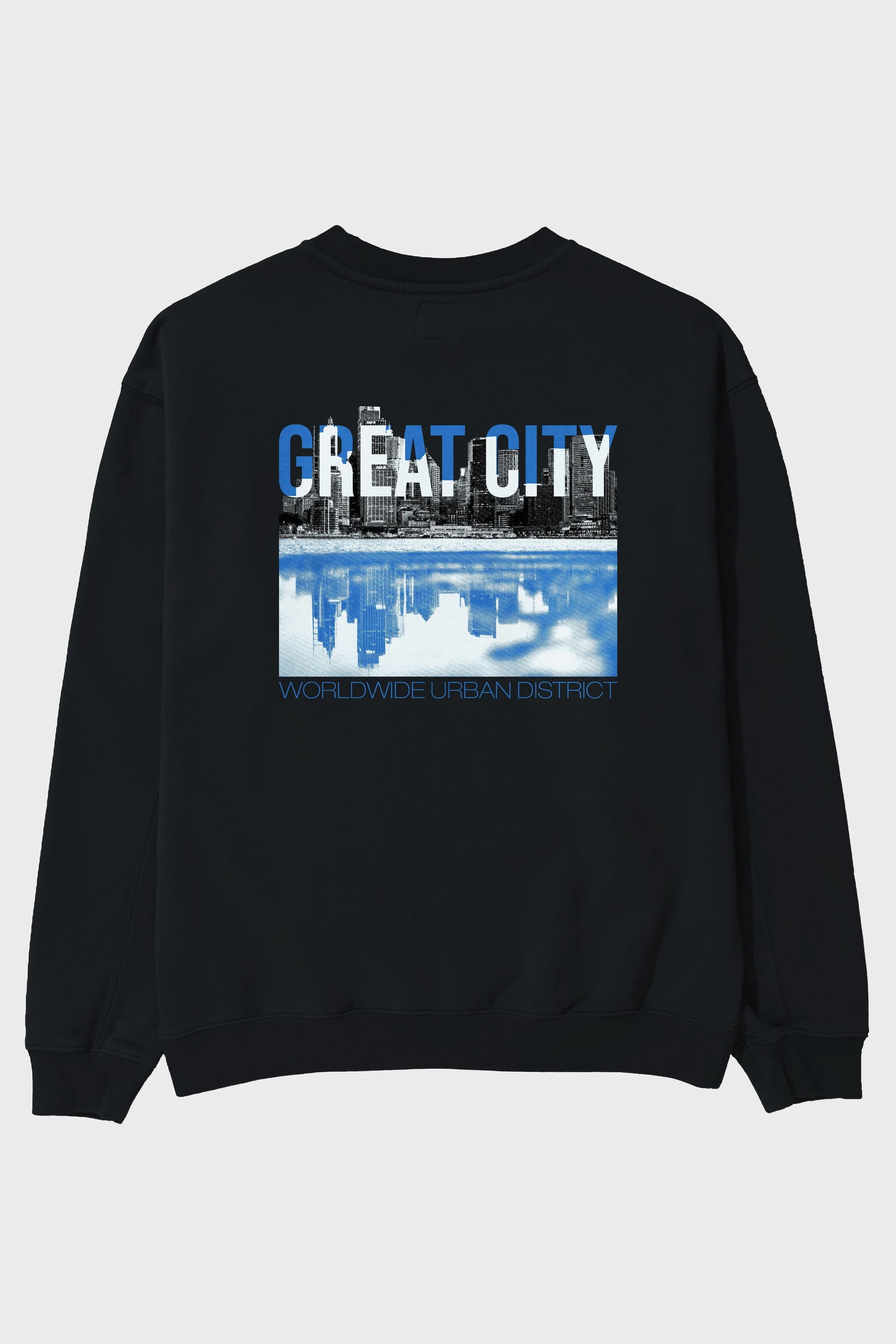 Great City Arka Baskılı Oversize Sweatshirt Erkek Kadın Unisex