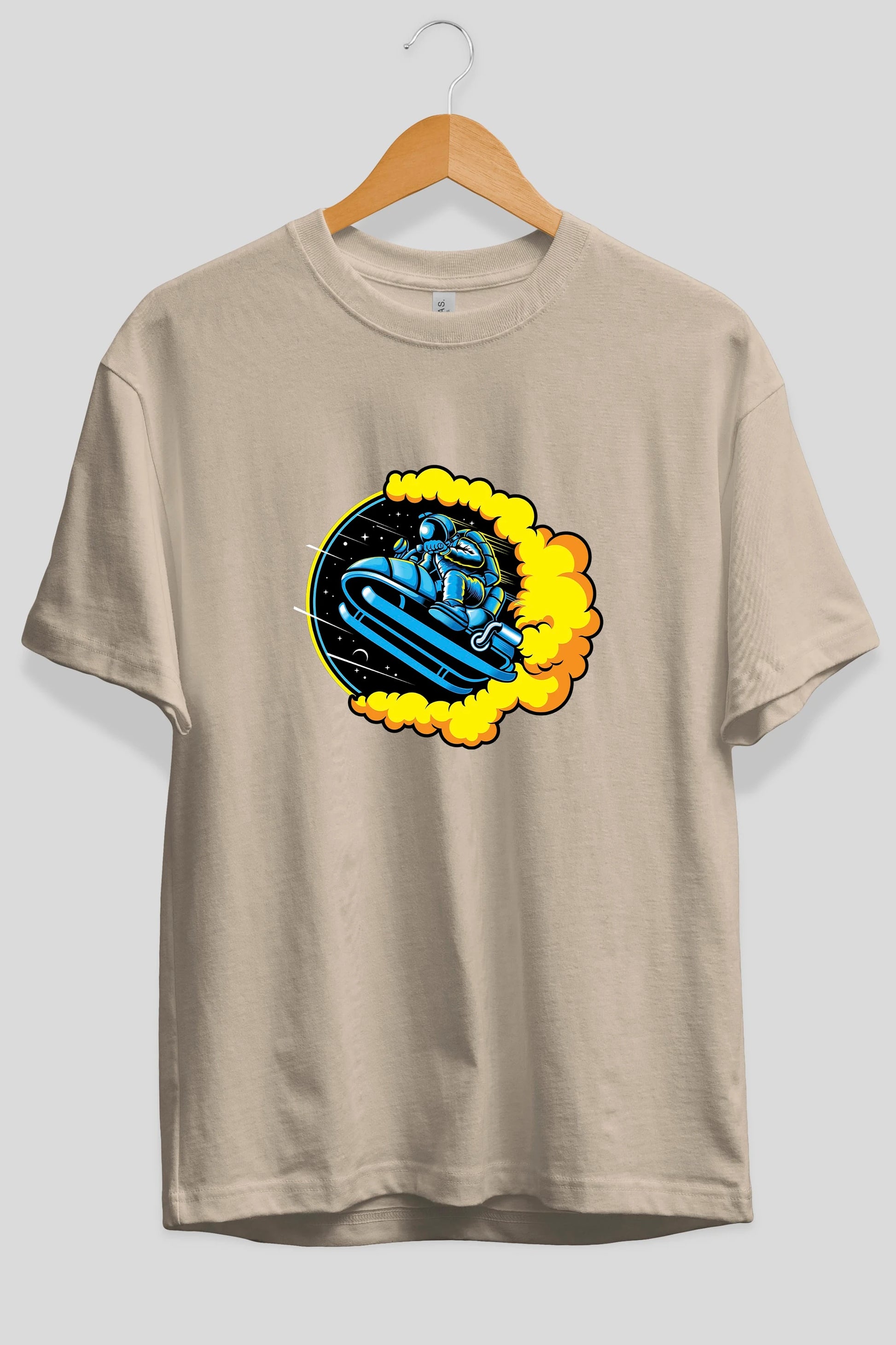 Astrojump with Snowmobile Ön Baskılı Oversize t-shirt Erkek Kadın Unisex