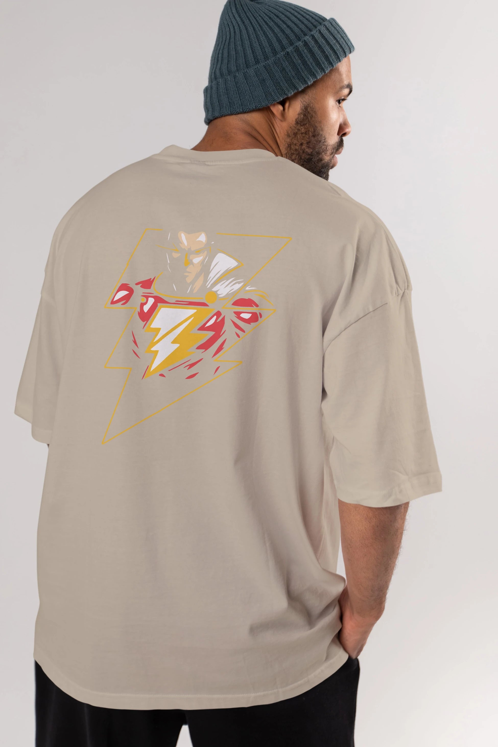 Flash Avengers (3) Arka Baskılı Oversize t-shirt Erkek Kadın Unisex %100 Pamuk Bisiklet Yaka tişort