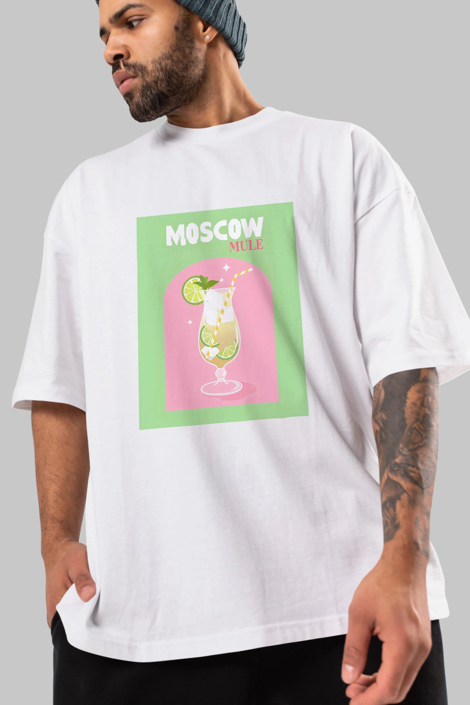 Moscow Mule 5 Ön Baskılı Oversize t-shirt Erkek Kadın Unisex %100 Pamuk Bisiklet Yaka tişort