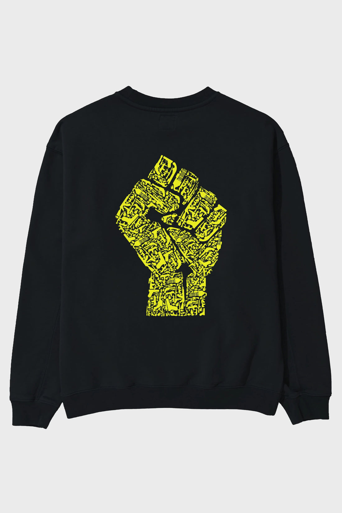 Hand Of Revolution Arka Baskılı Oversize Sweatshirt Erkek Kadın Unisex