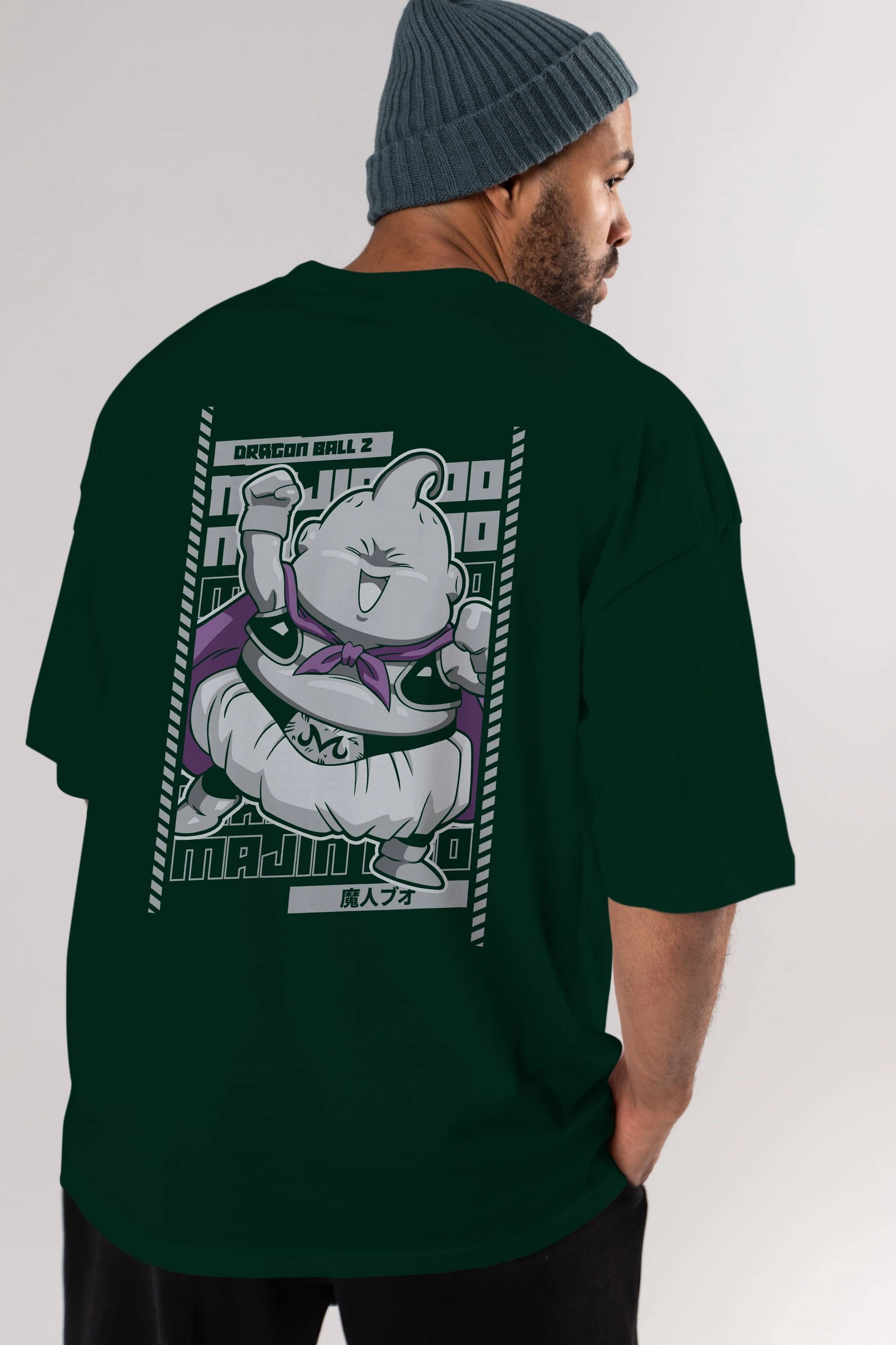 MAJIN BOO2 Anime Arka Baskılı Oversize t-shirt Erkek Kadın Unisex