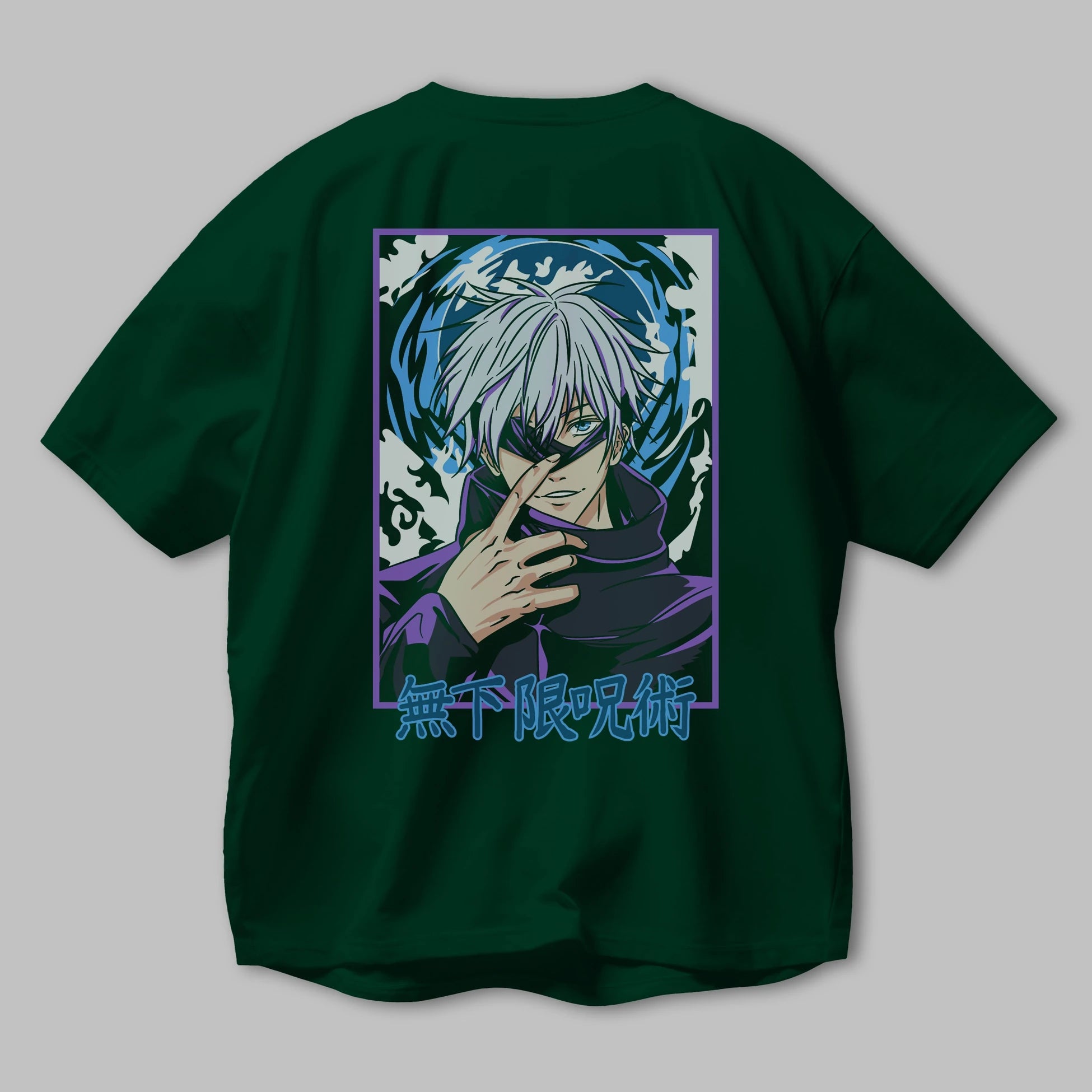 SATORU GOJO 3 Anime Arka Baskılı Oversize t-shirt Erkek Kadın Unisex