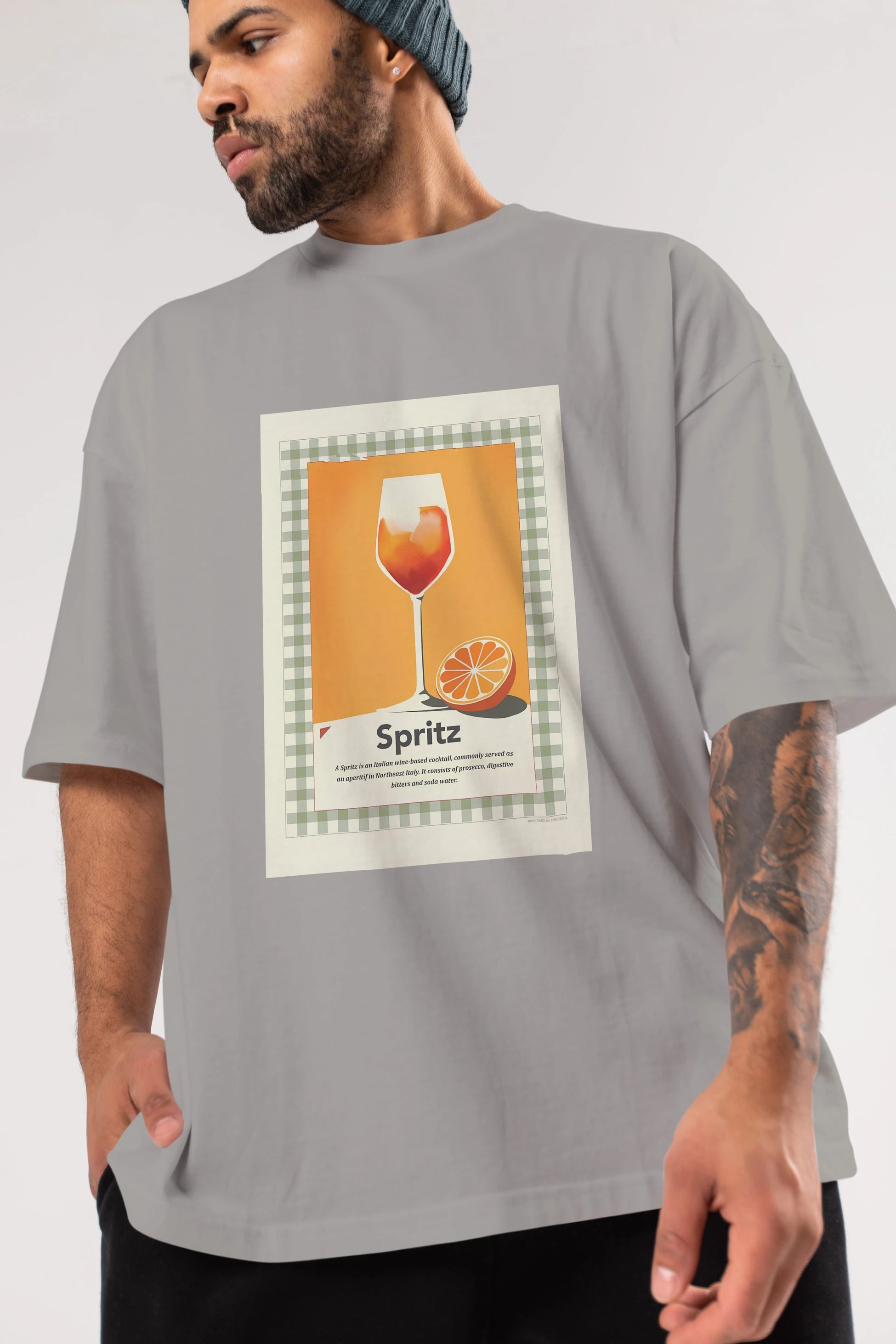 Aperol Spritz 5 Ön Baskılı Oversize t-shirt Erkek Kadın Unisex %100 Pamuk Bisiklet Yaka tişort