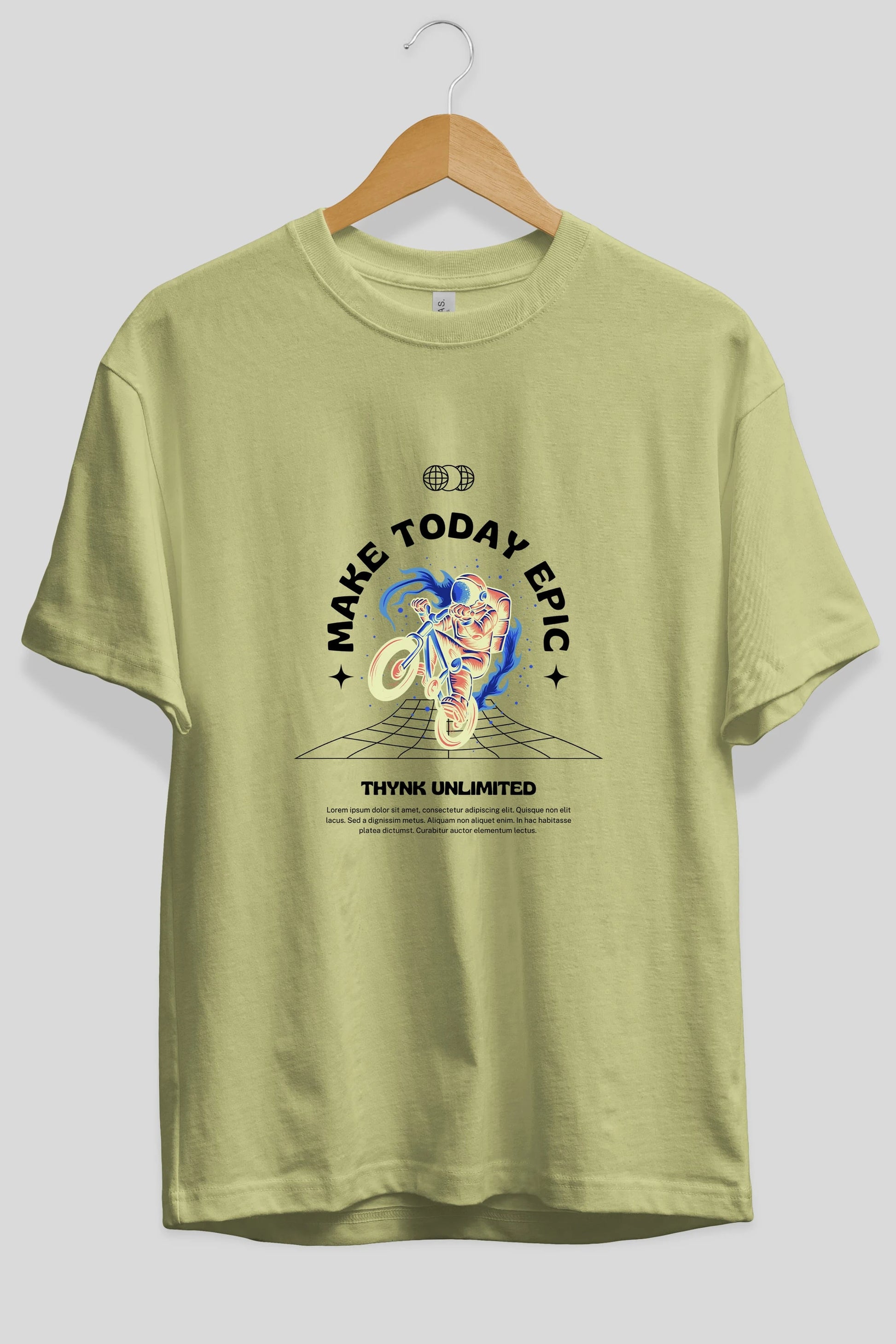 Make Today Epic Ön Baskılı Oversize t-shirt Erkek Kadın Unisex