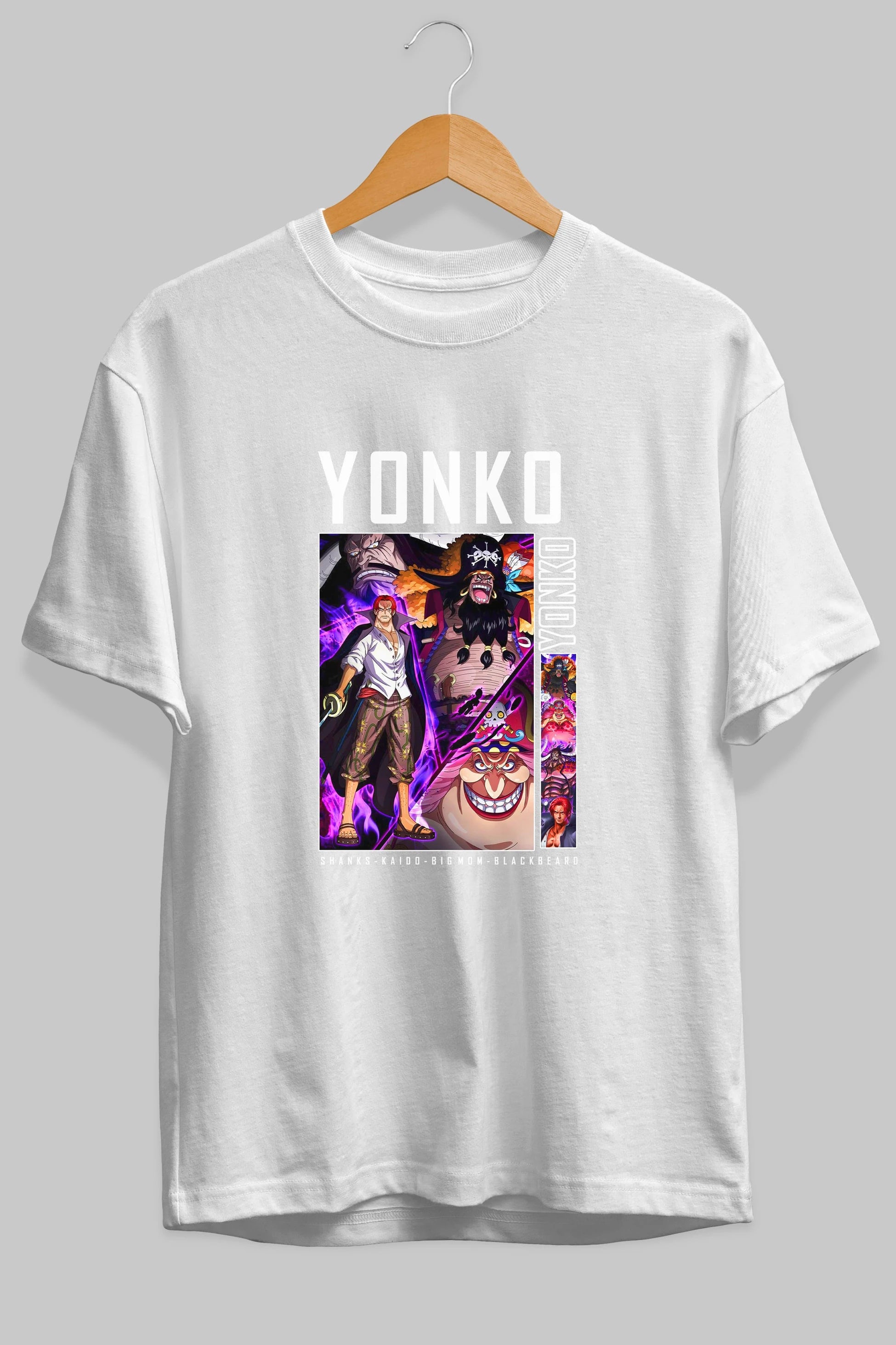 Yonko Anime Ön Baskılı Oversize t-shirt Erkek Kadın Unisex