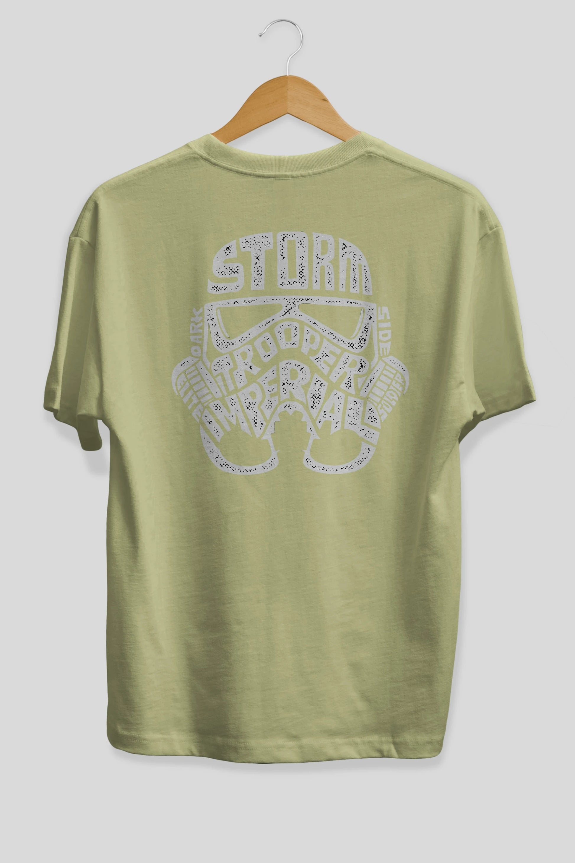 Storm Trooper Arka Baskılı Oversize t-shirt %100 pamuk Erkek Kadın Unisex