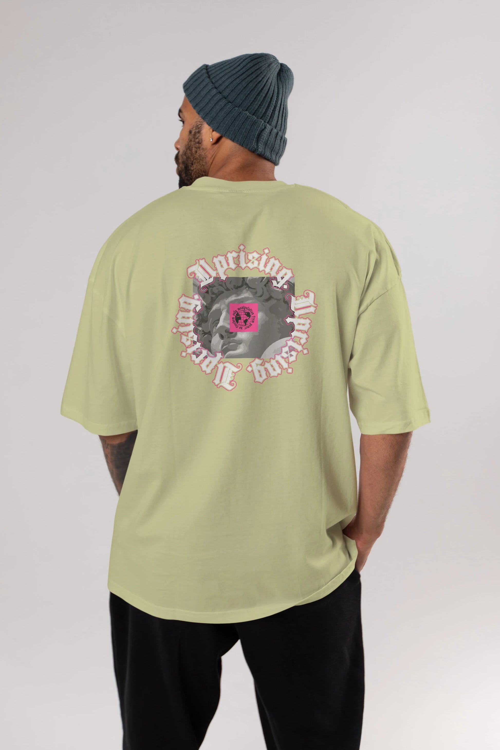 Uprising Arka Baskılı Oversize t-shirt Erkek Kadın Unisex