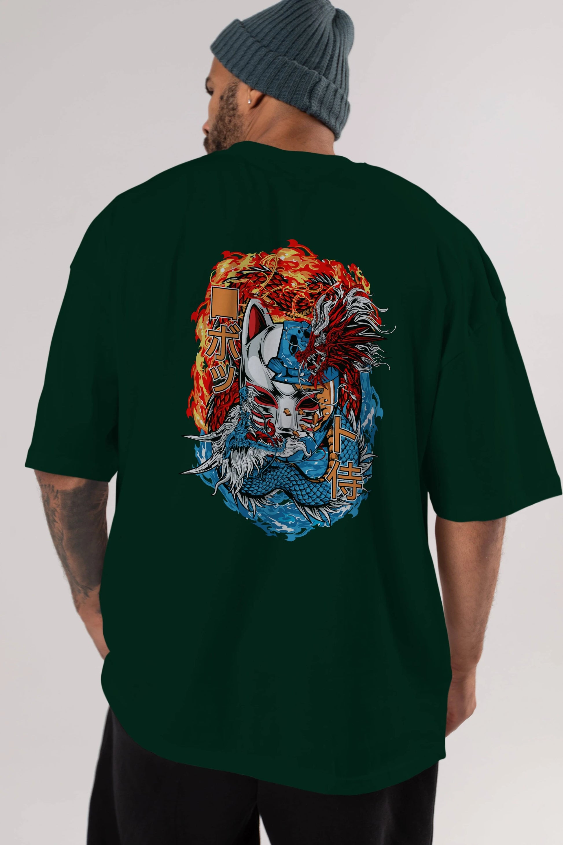 ONE PIECE (7) Anime Arka Baskılı Oversize t-shirt Erkek Kadın Unisex
