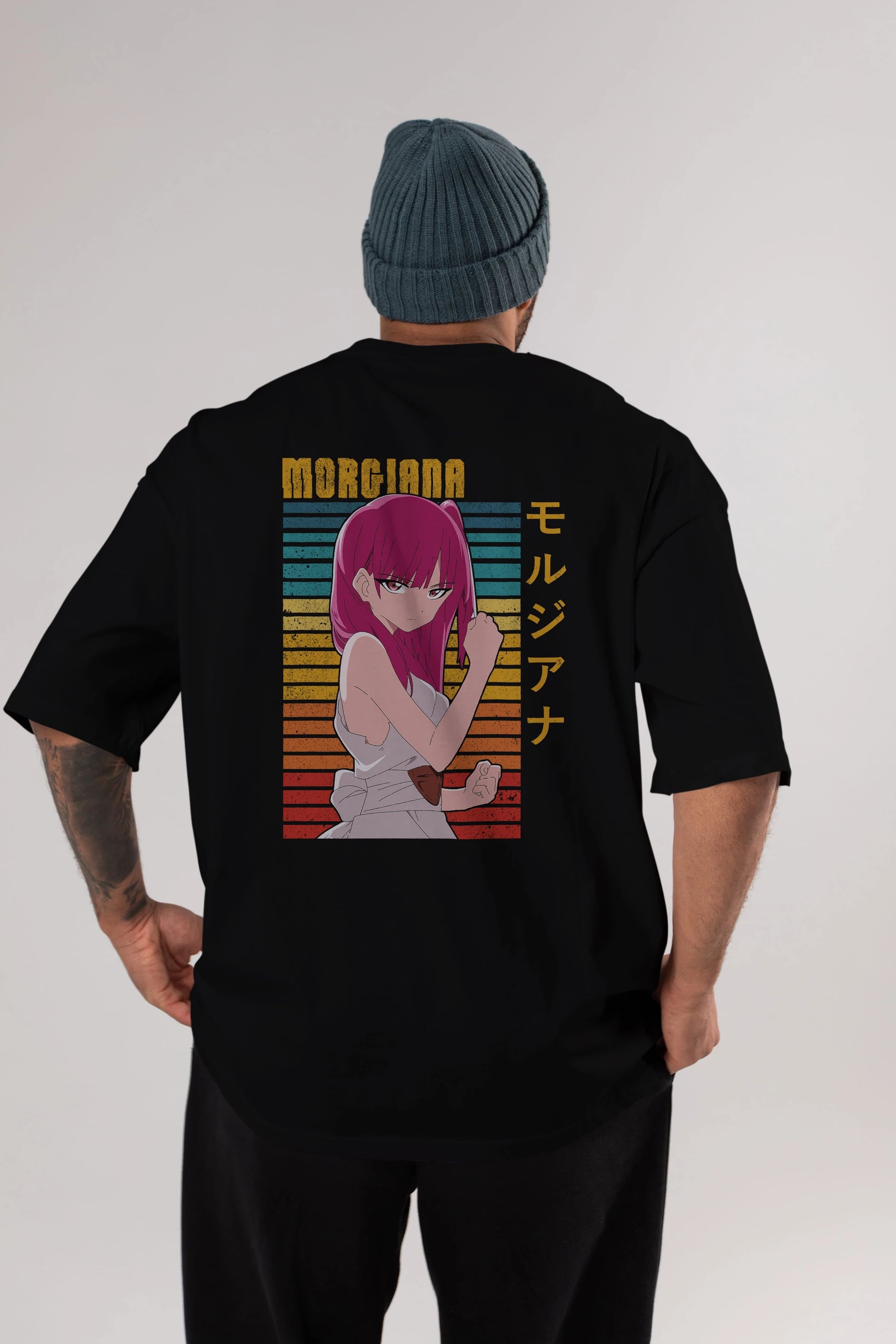 Morgiana 3 Anime Arka Baskılı Oversize t-shirt Erkek Kadın Unisex