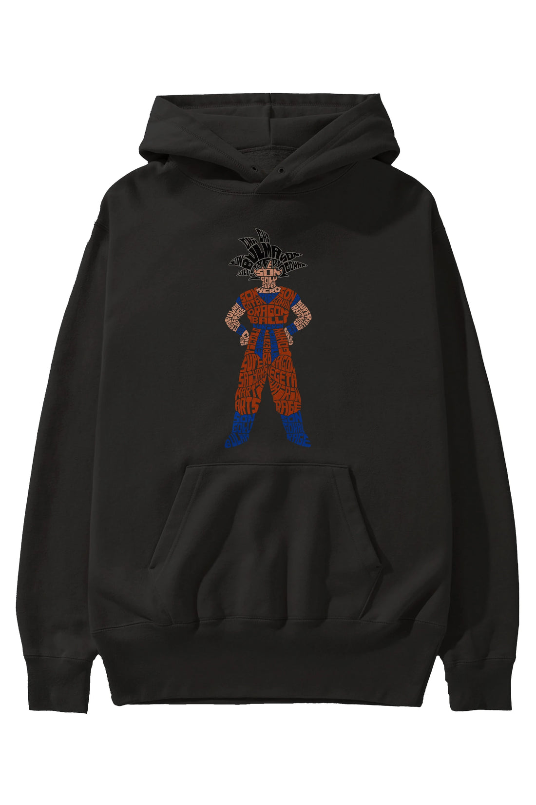 Goku Ön Baskılı Hoodie Oversize Kapüşonlu Sweatshirt Erkek Kadın Unisex