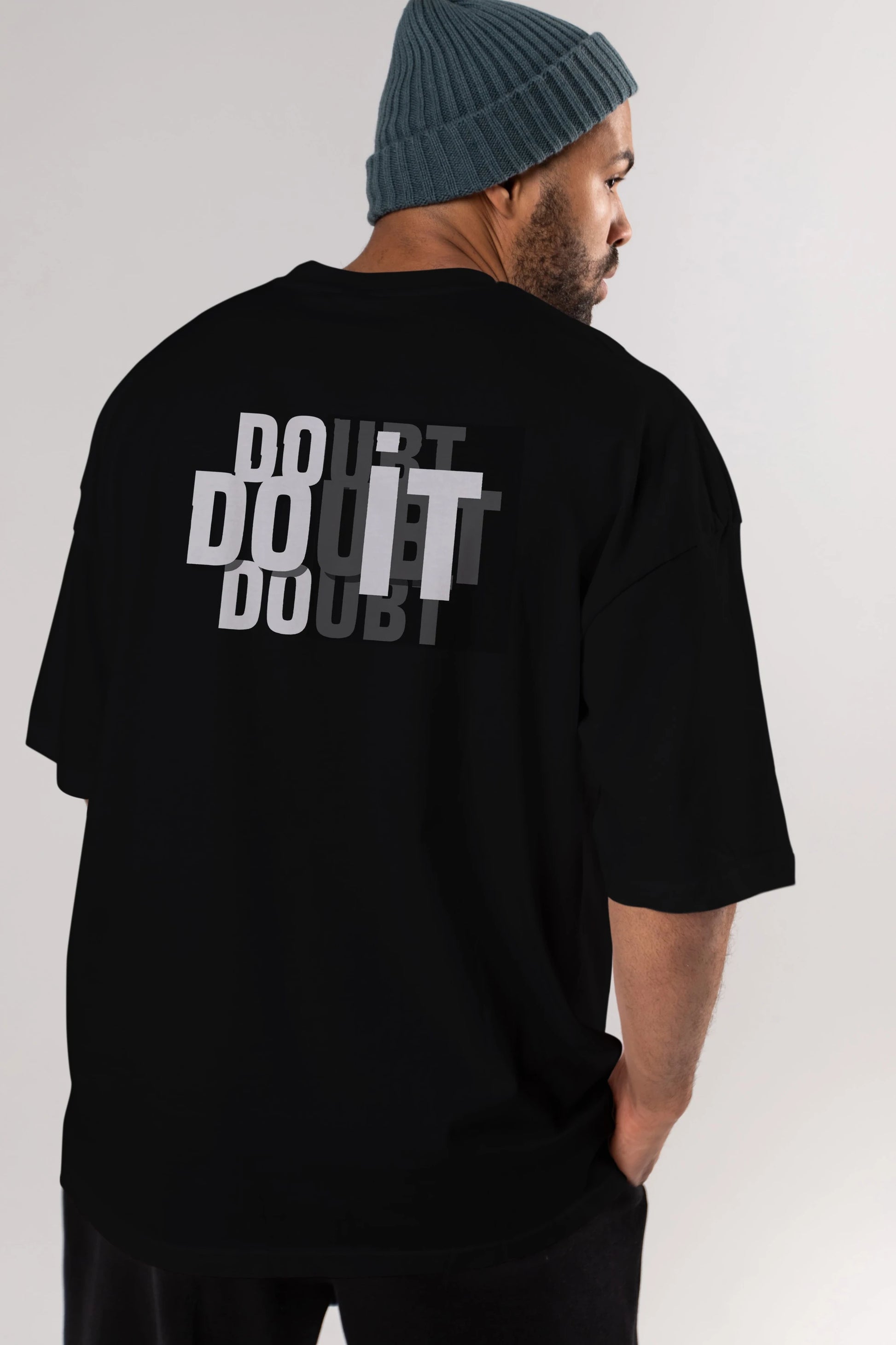 Do it Yazılı Arka Baskılı Oversize t-shirt Erkek Kadın Unisex