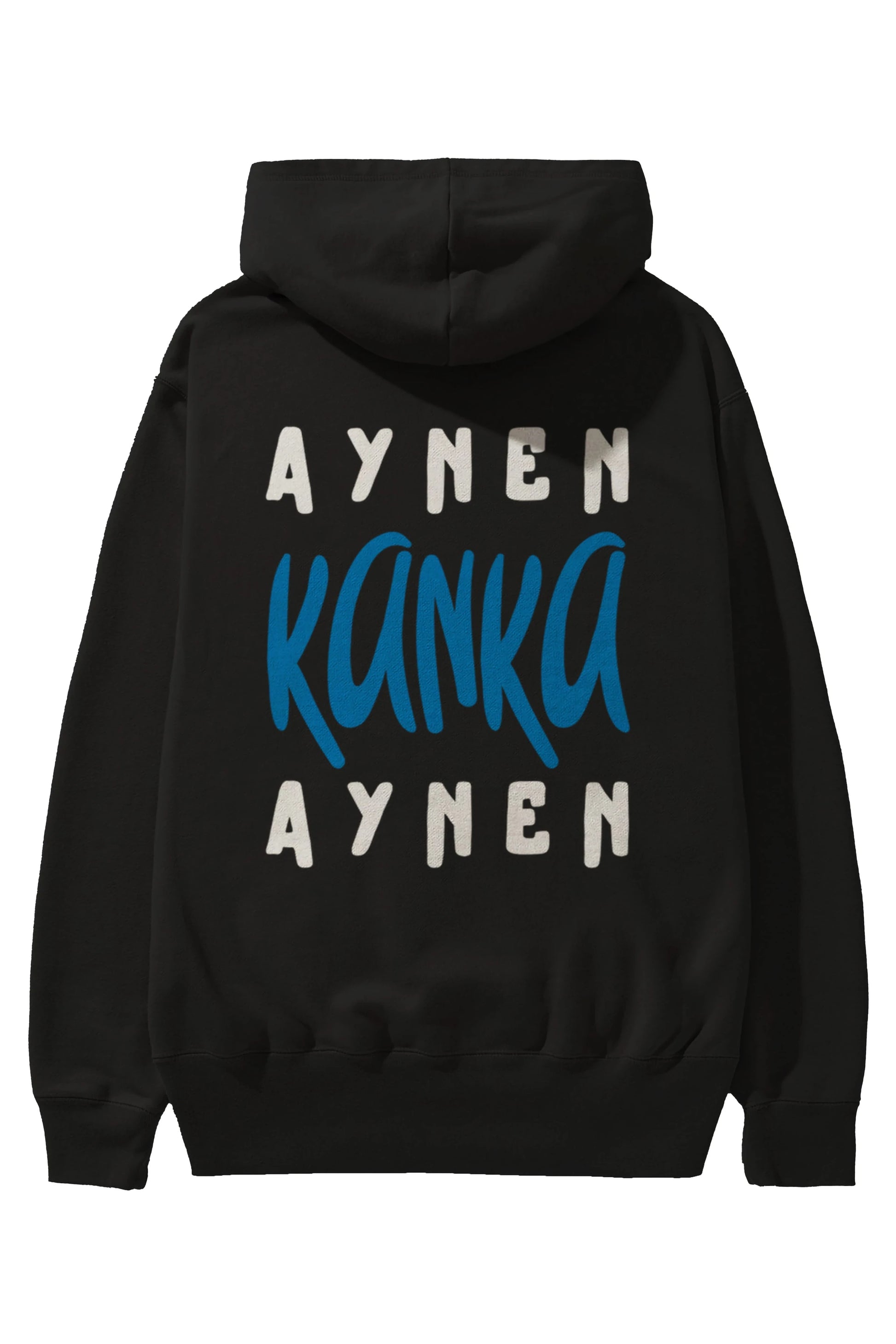 Aynen Kanka Aynen Yazılı Arka Baskılı Oversize Hoodie Kapüşonlu Sweatshirt Erkek Kadın Unisex