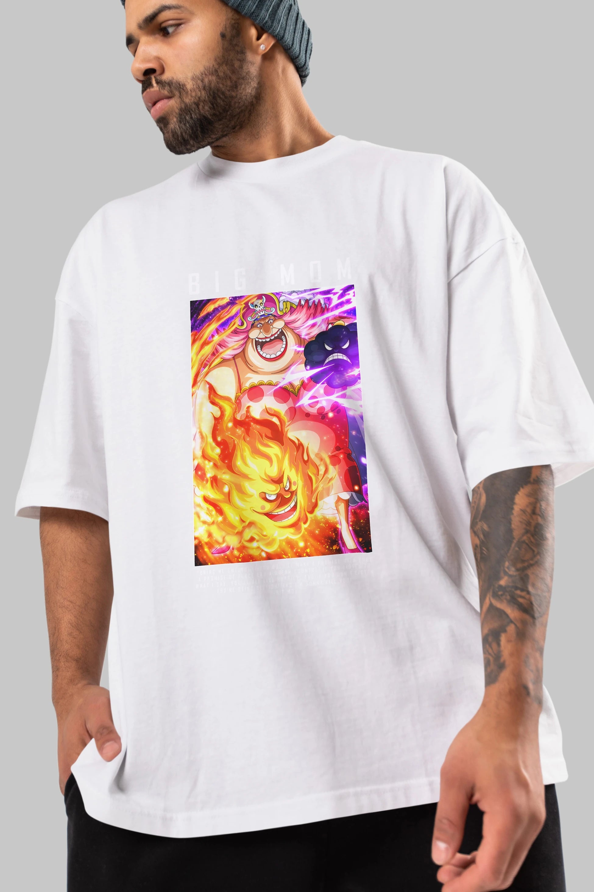 Charlotte Linlin Anime Ön Baskılı Oversize t-shirt Erkek Kadın Unisex