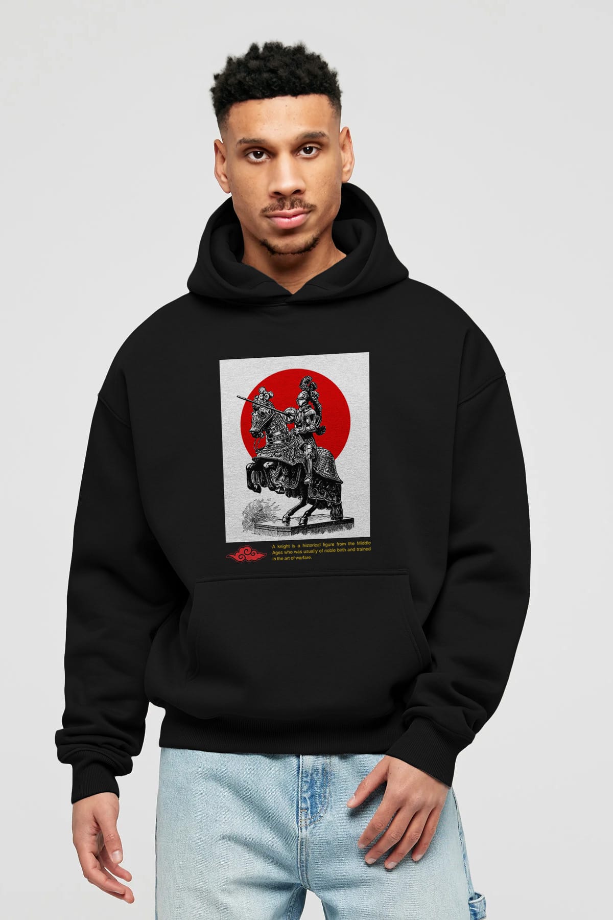 Japan Streetwear 2 Ön Baskılı Oversize Hoodie Kapüşonlu Sweatshirt Erkek Kadın Unisex