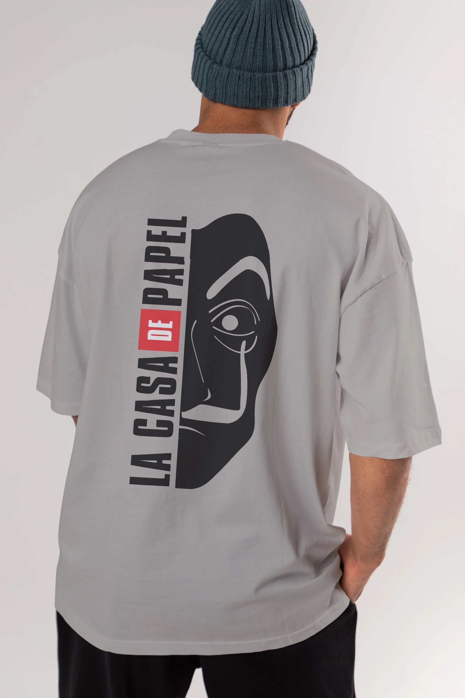 La Casa De Papel (3) Arka Baskılı Oversize t-shirt Erkek Kadın Unisex %100 Pamuk Bisiklet Yaka tişort