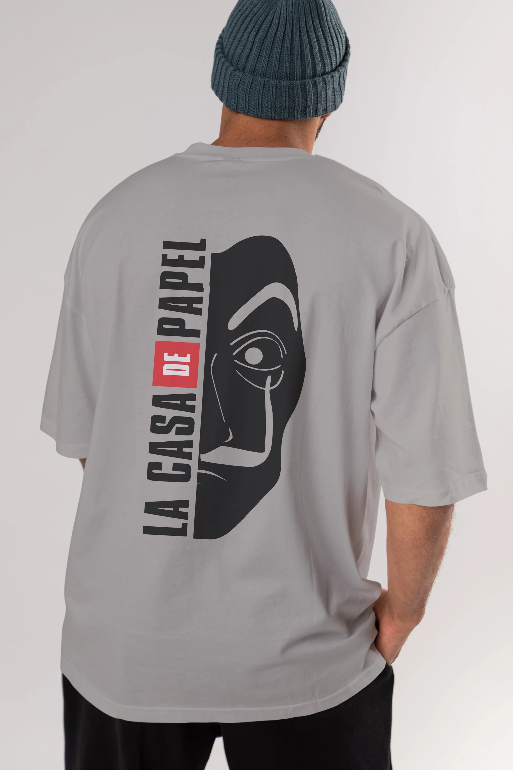 La Casa De Papel (3) Arka Baskılı Oversize t-shirt Erkek Kadın Unisex %100 Pamuk Bisiklet Yaka tişort