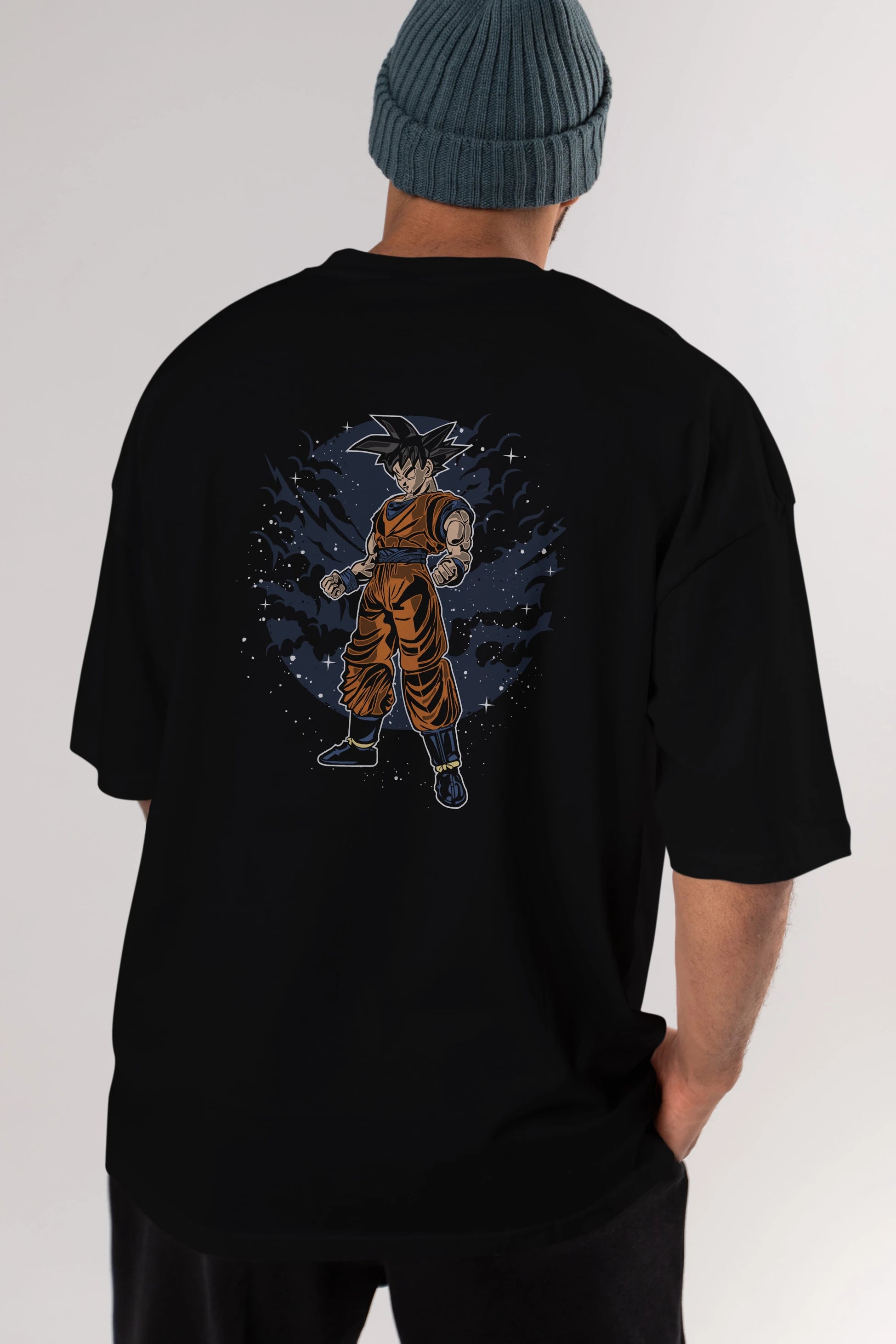 GOKU Arka Baskılı Oversize t-shirt Erkek Kadın Unisex %100 Pamuk