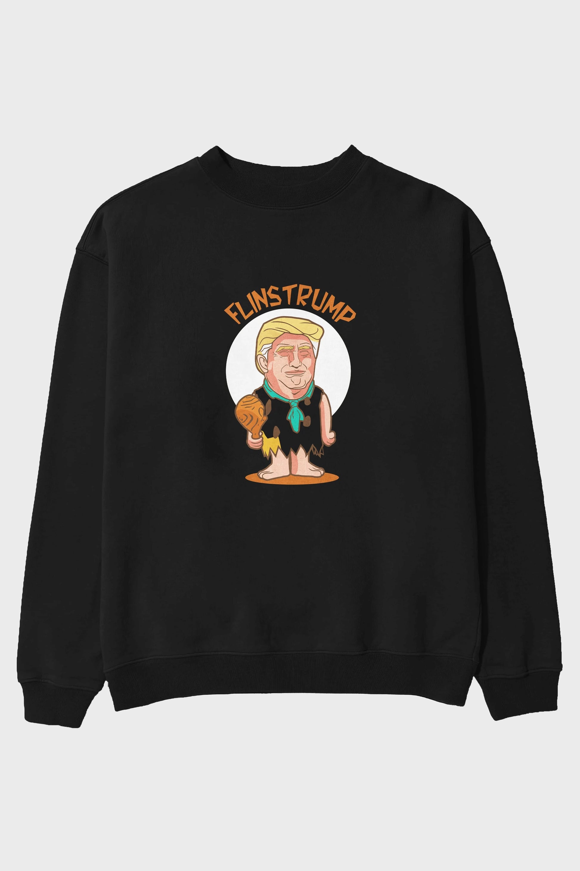 Flinstrump Ön Baskılı Oversize Sweatshirt Erkek Kadın Unisex