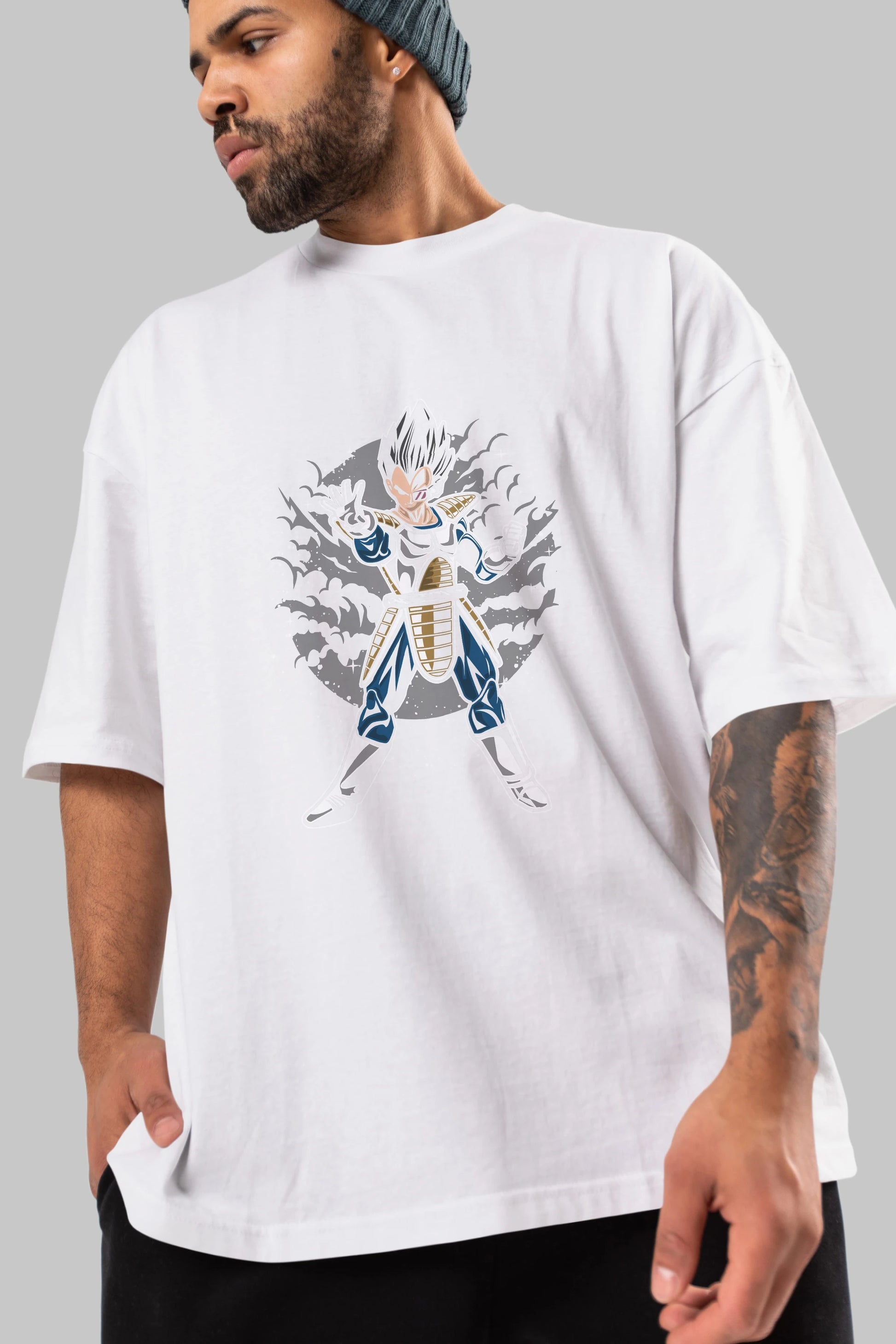 VEGETA Ön Baskılı Oversize t-shirt Erkek Kadın Unisex %100 Pamuk tişort