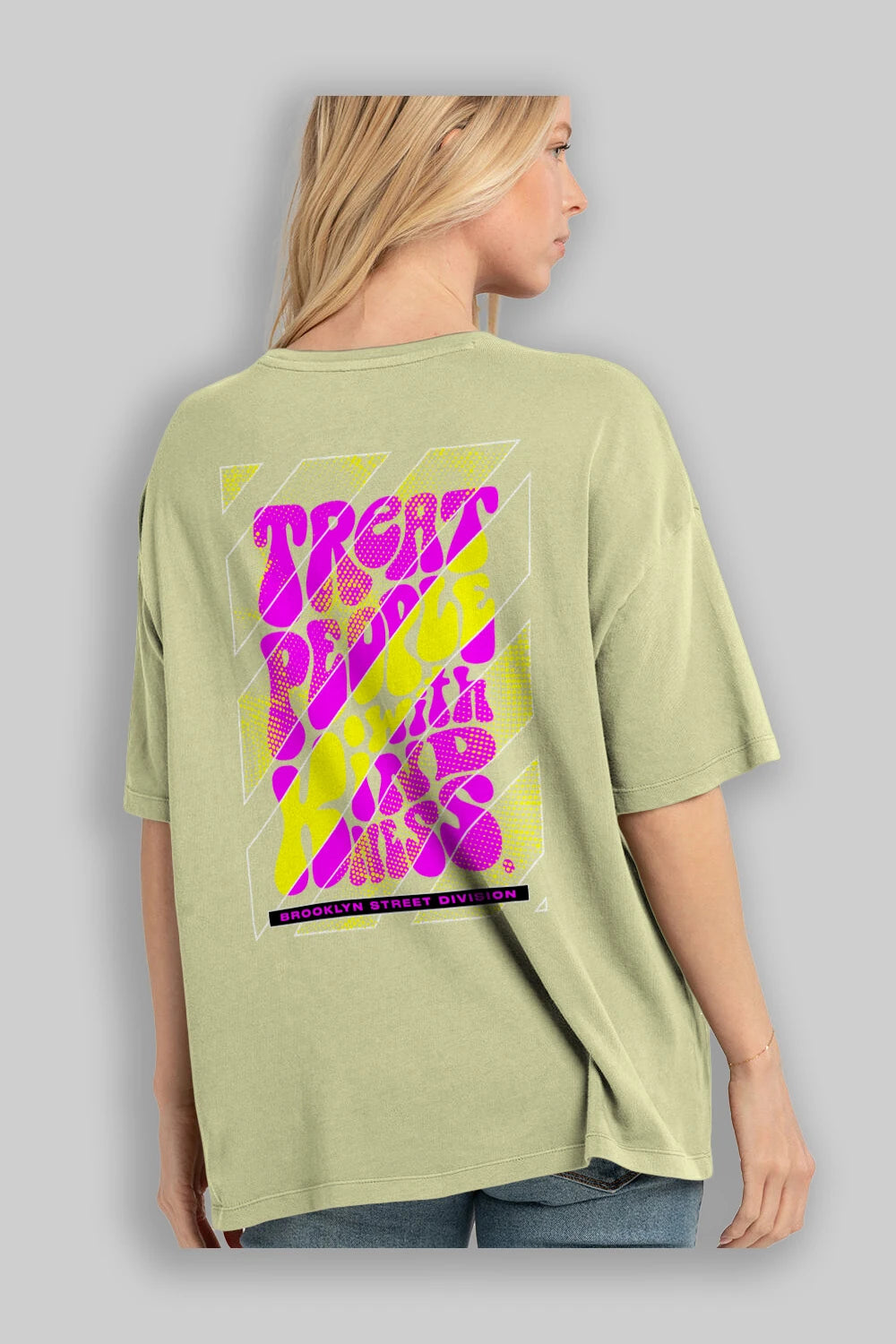 Treat People Arka Baskılı Oversize t-shirt Erkek Kadın Unisex