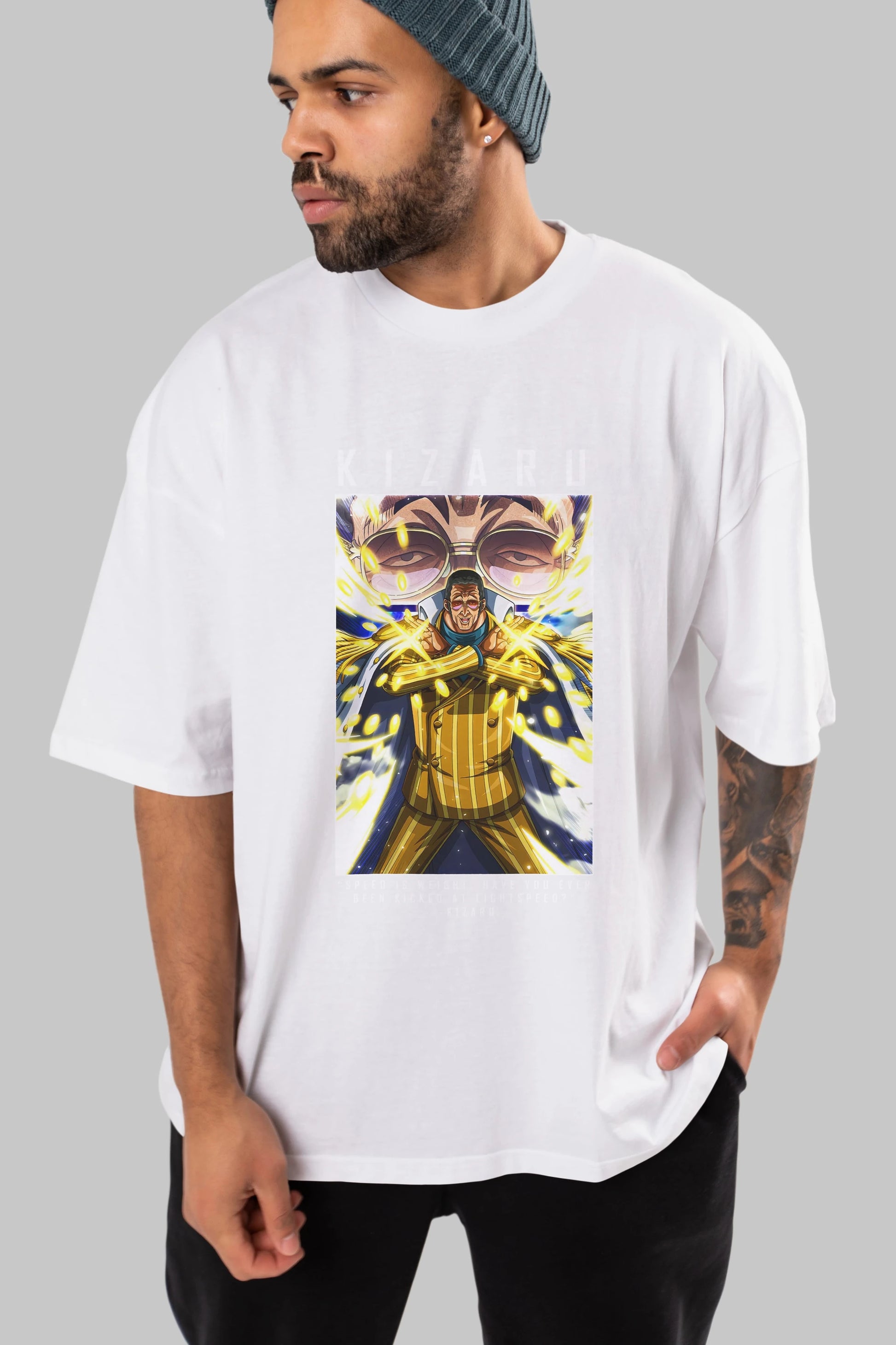 Kizaru Anime Ön Baskılı Oversize t-shirt Erkek Kadın Unisex