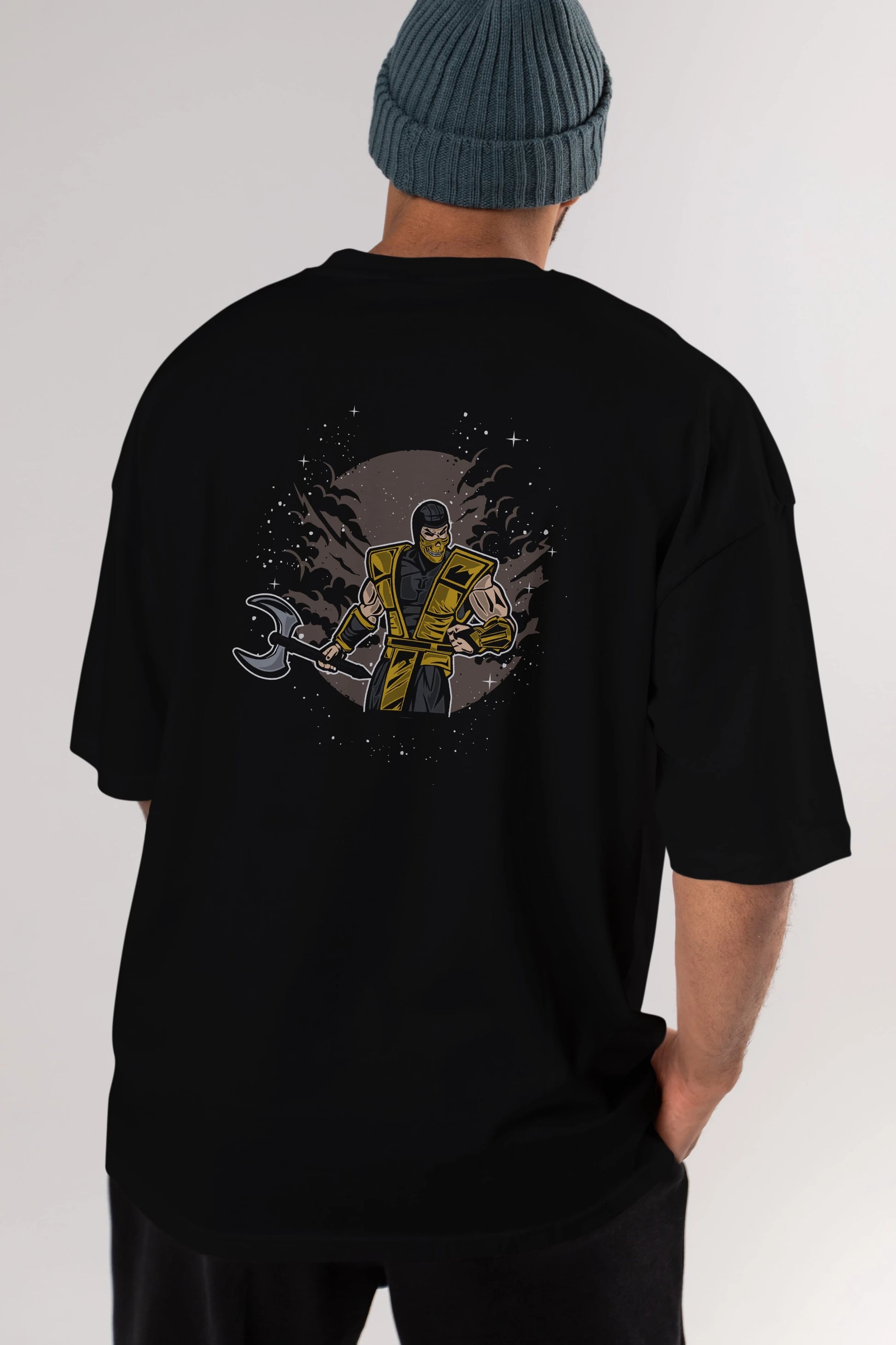 SCORPION Arka Baskılı Oversize t-shirt Erkek Kadın Unisex %100 Pamuk