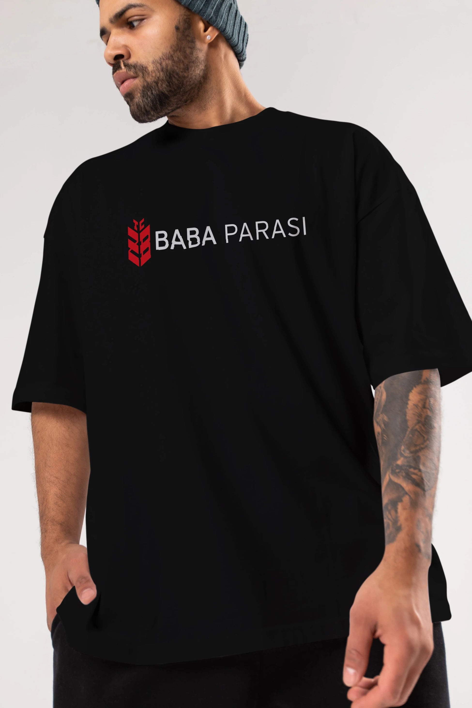 Baba Parası Ön Baskılı Oversize t-shirt %100 pamuk Erkek Kadın Unisex