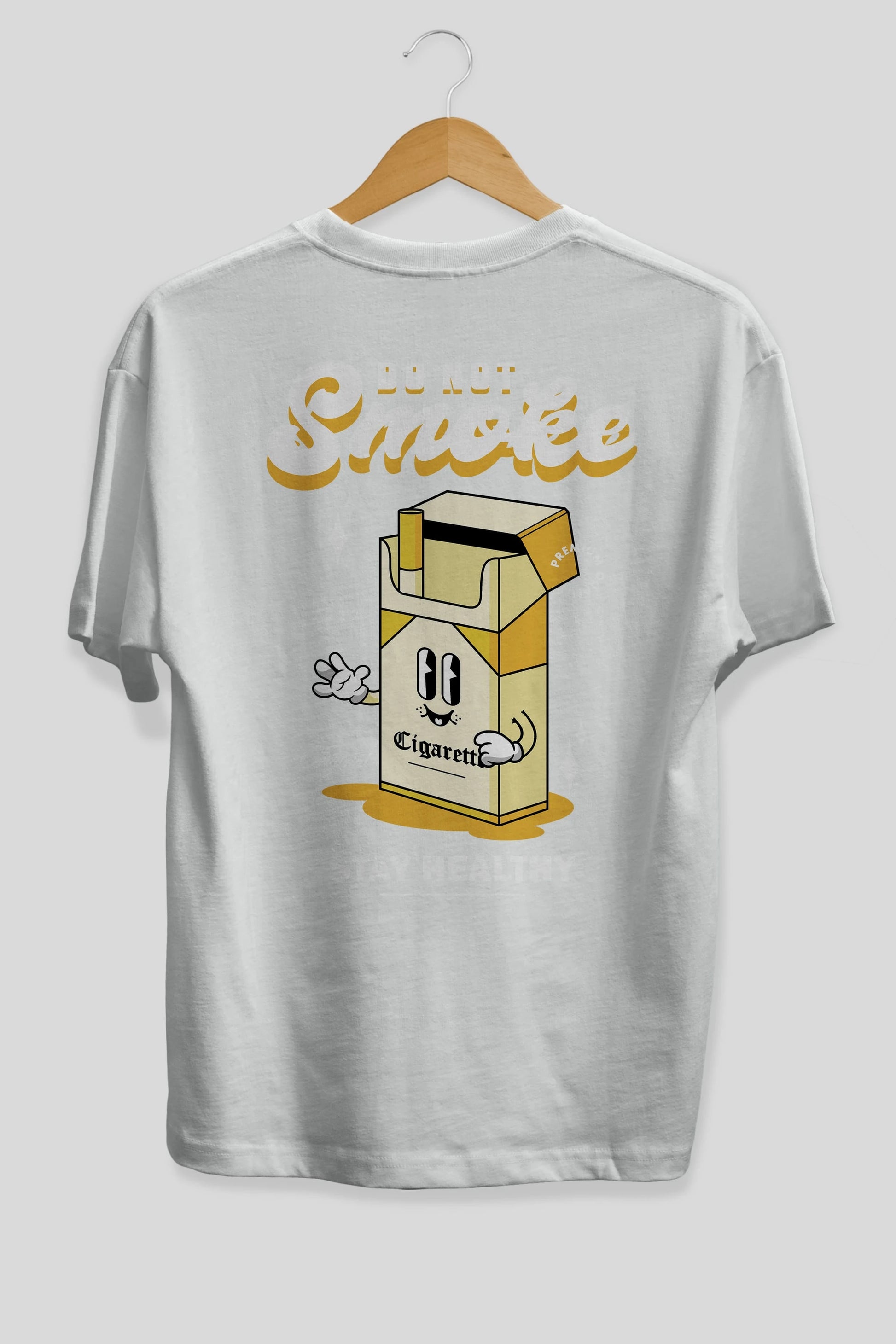 Do Not Smoke Arka Baskılı Oversize t-shirt Erkek Kadın Unisex