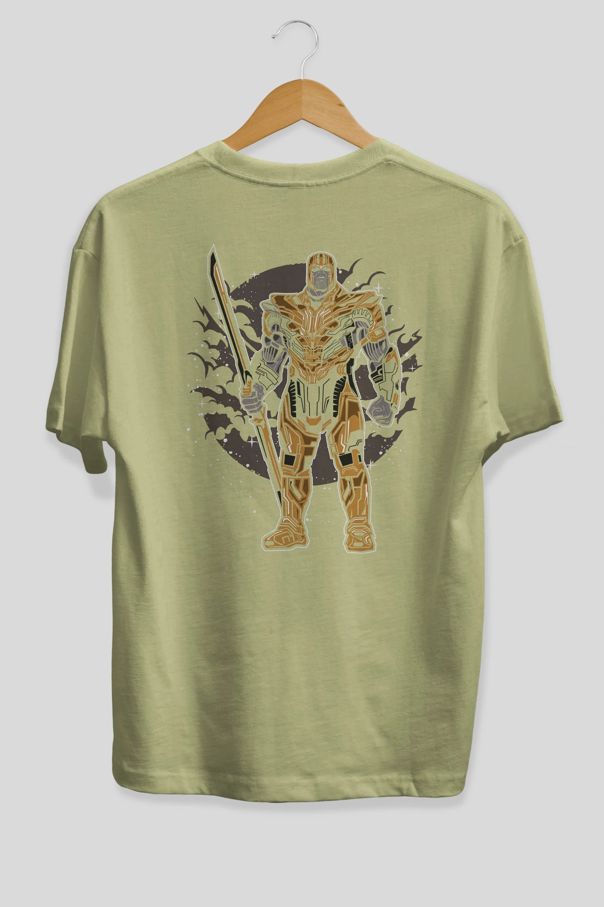 Thanos Arka Baskılı Oversize t-shirt Erkek Kadın Unisex %100 Pamuk