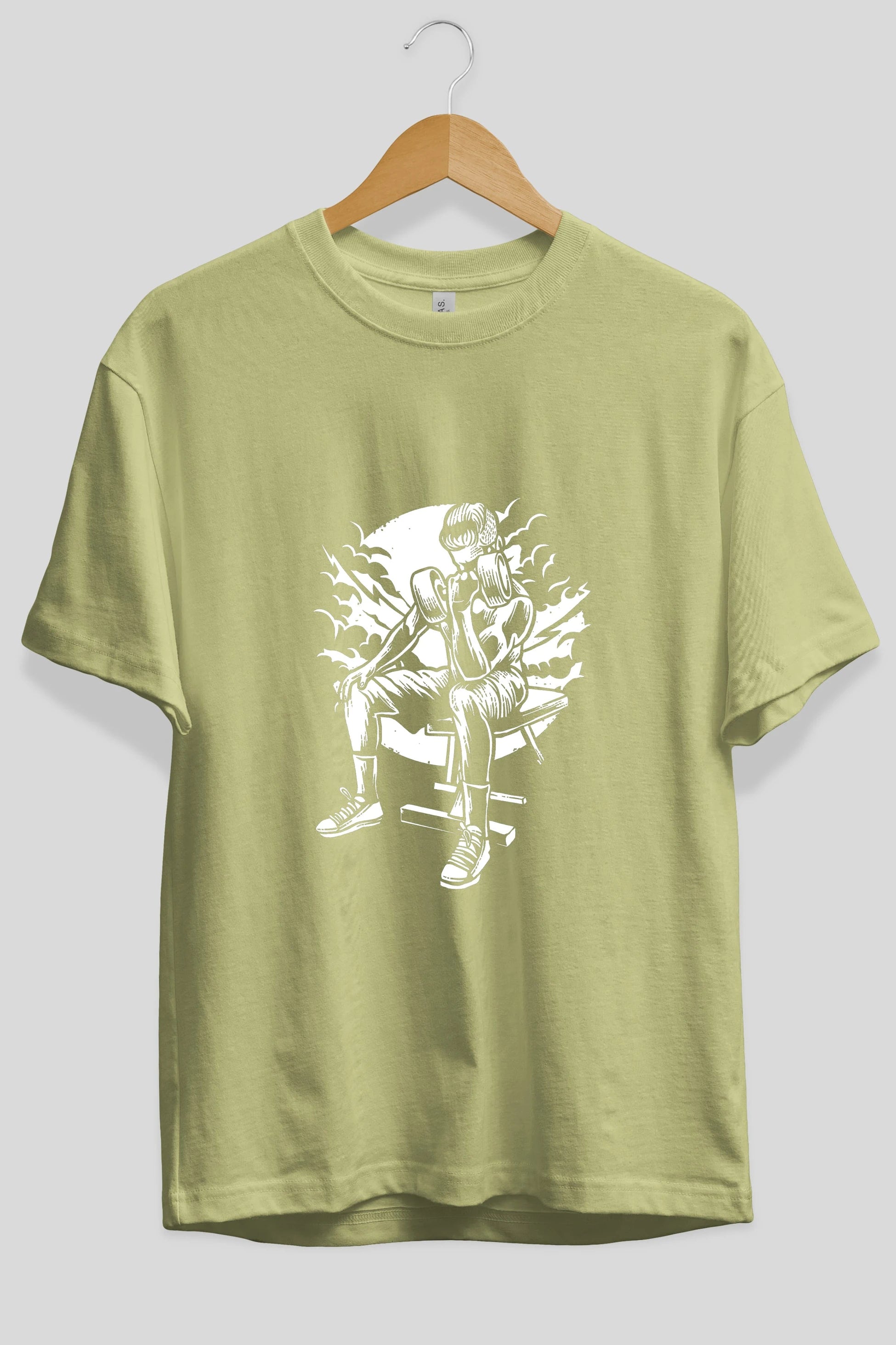No Pain No Gain Ön Baskılı Oversize t-shirt Erkek Kadın Unisex %100 Pamuk tişort