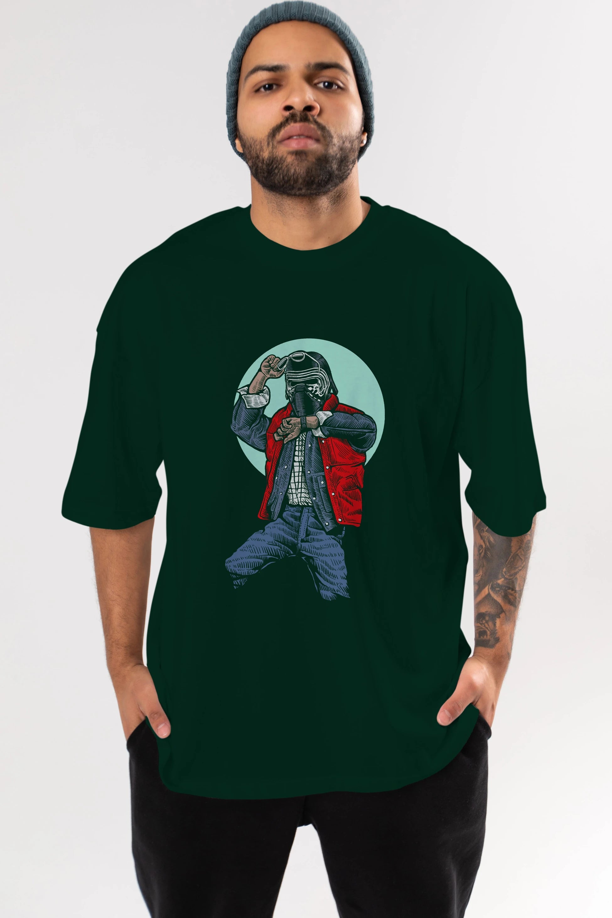 Kylo Mcfly Ön Baskılı Oversize t-shirt Erkek Kadın Unisex %100 Pamuk tişort