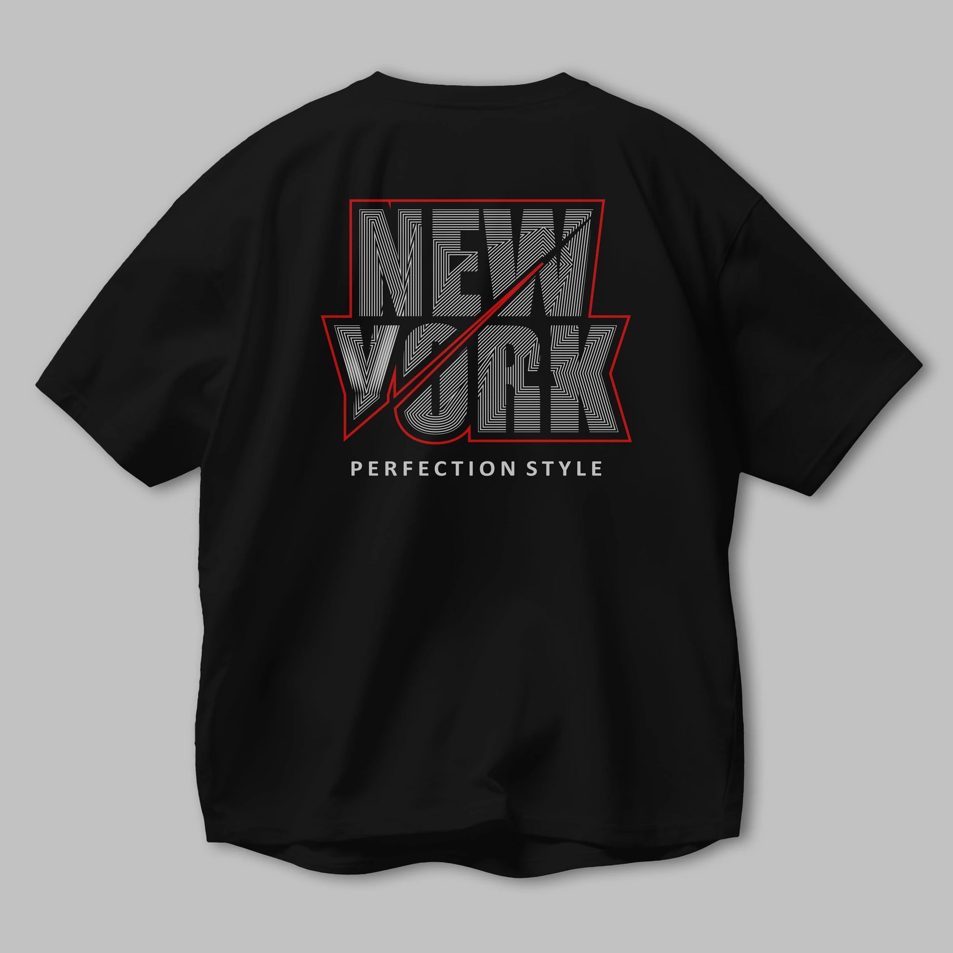 New York Perfection Style Arka Baskılı Oversize t-shirt Erkek Kadın Unisex