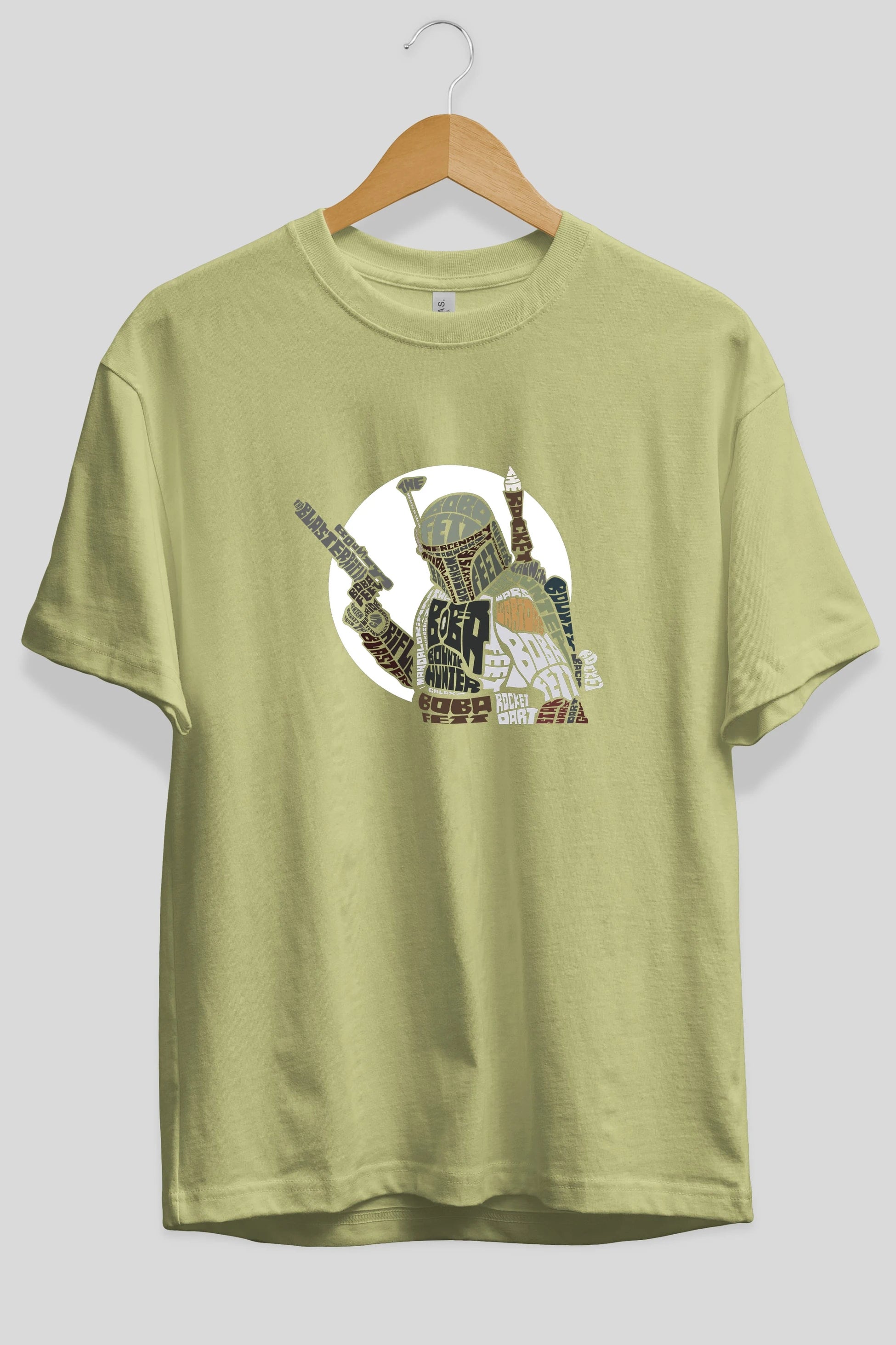 Boba Fett Ön Baskılı Oversize t-shirt %100 pamuk Erkek Kadın Unisex