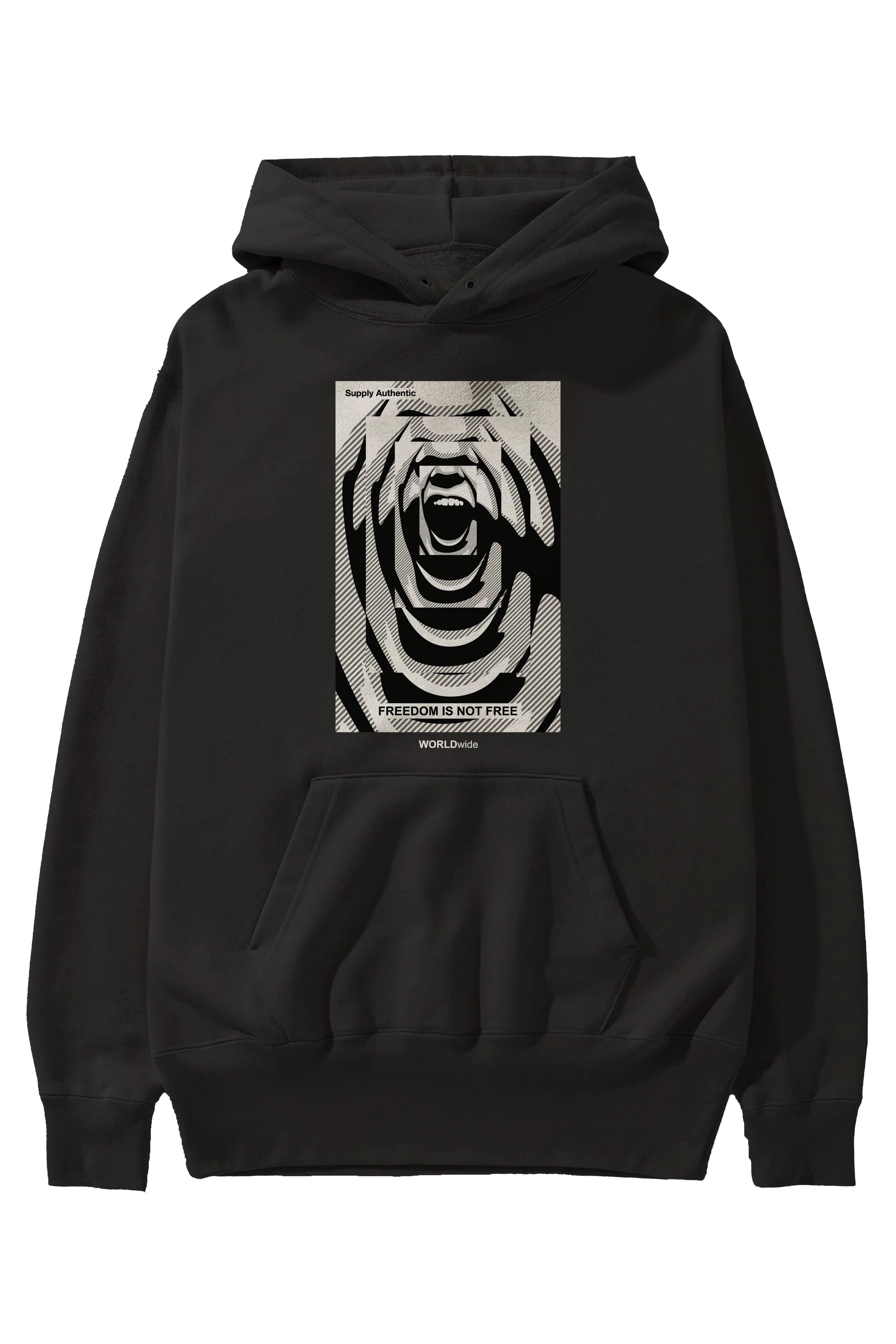 Freedom is Not Free 2 Ön Baskılı Hoodie Oversize Kapüşonlu Sweatshirt Erkek Kadın Unisex