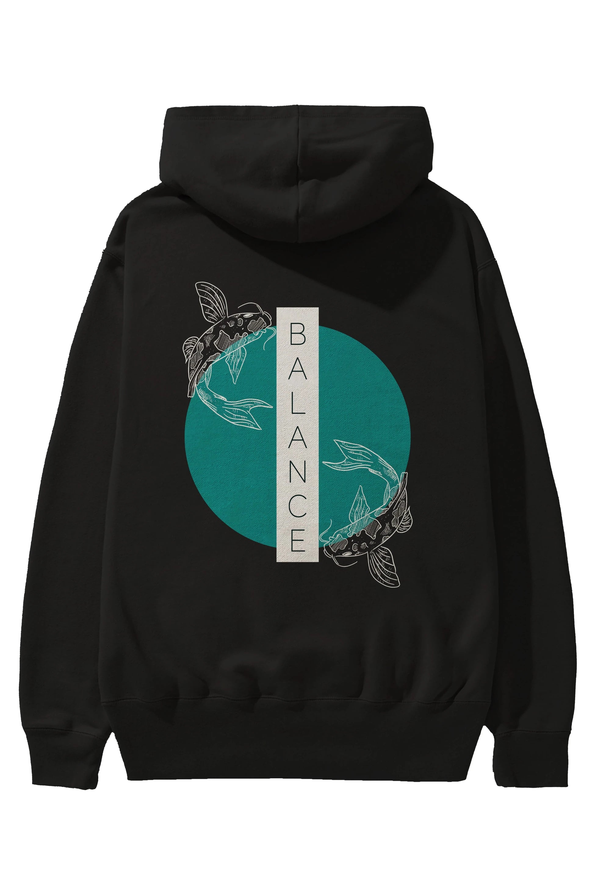 Balance 2 Yazılı Arka Baskılı Oversize Hoodie Kapüşonlu Sweatshirt Erkek Kadın Unisex