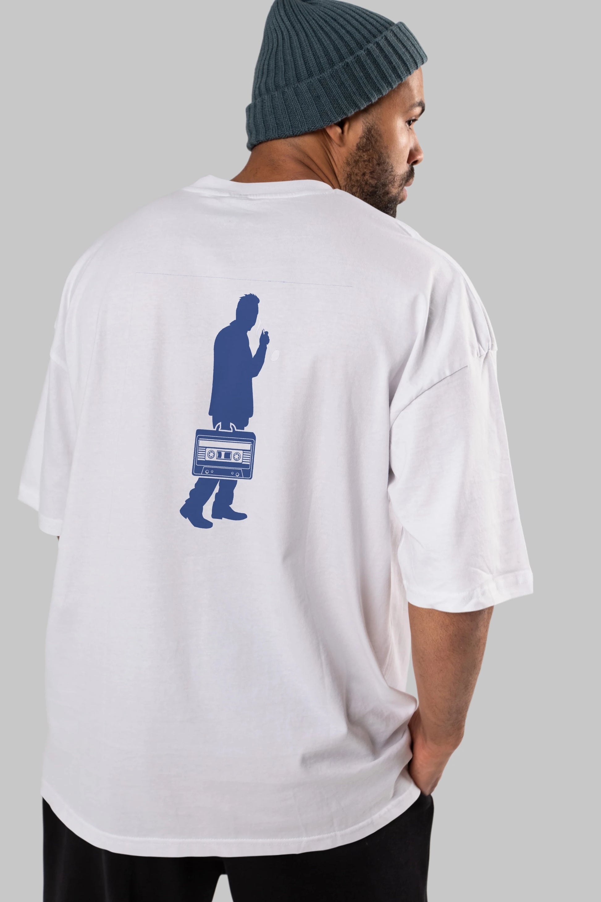 Sound Collector Arka Baskılı Oversize t-shirt %100 pamuk Erkek Kadın Unisex