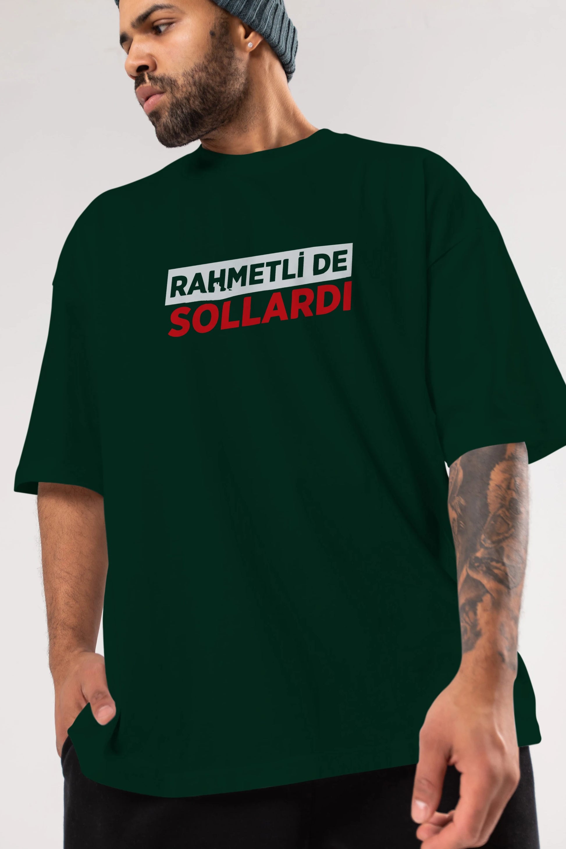 Rahmetli De Sollardı Ön Baskılı Oversize t-shirt %100 pamuk Erkek Kadın Unisex