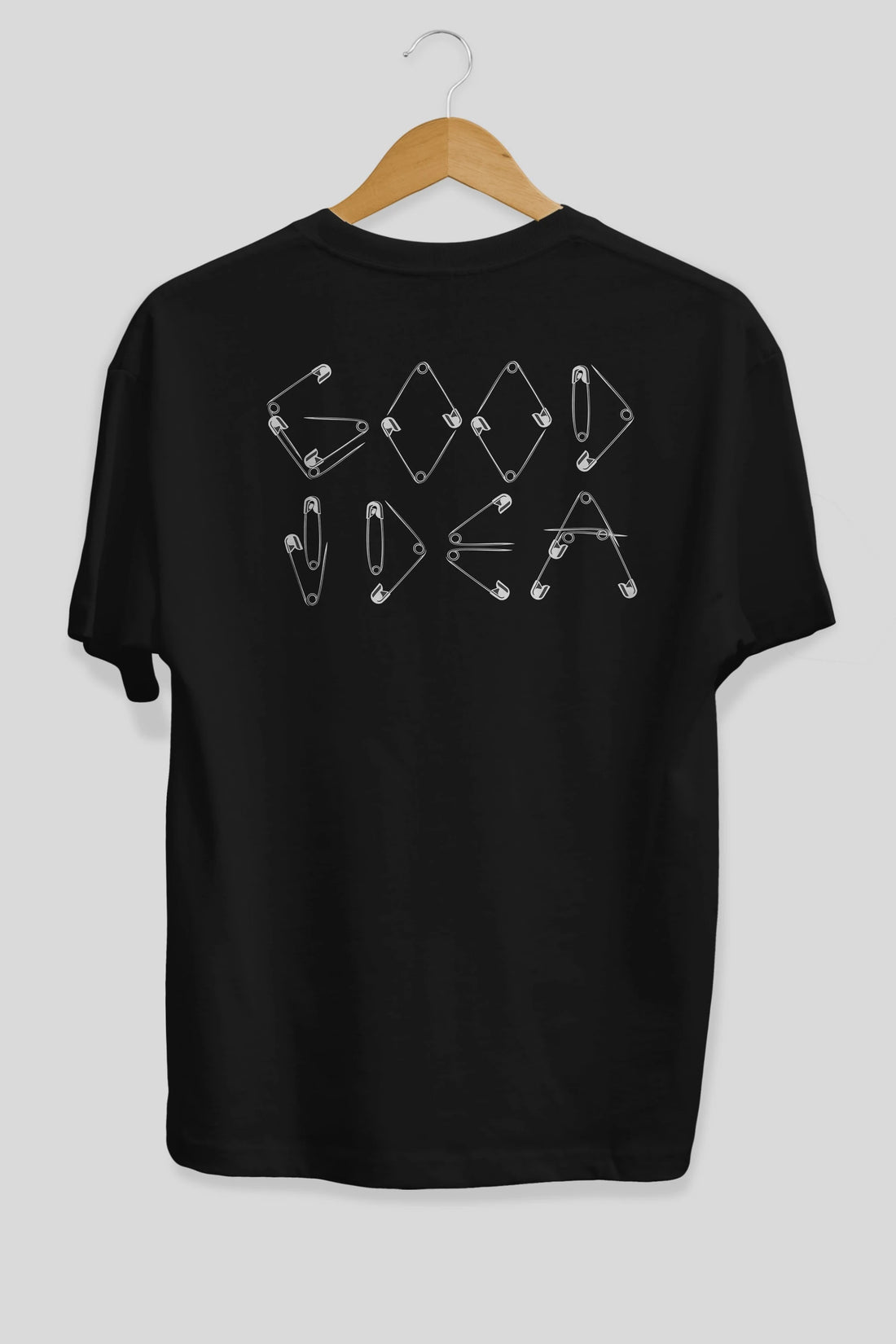 Good Idea Arka Baskılı Oversize t-shirt %100 pamuk Erkek Kadın Unisex