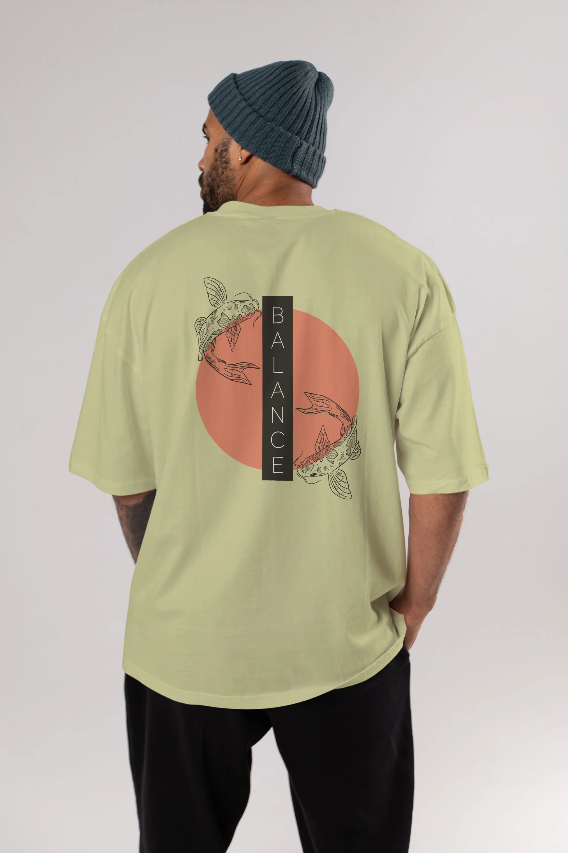 Balance 2 Yazılı Arka Baskılı Oversize t-shirt Erkek Kadın Unisex