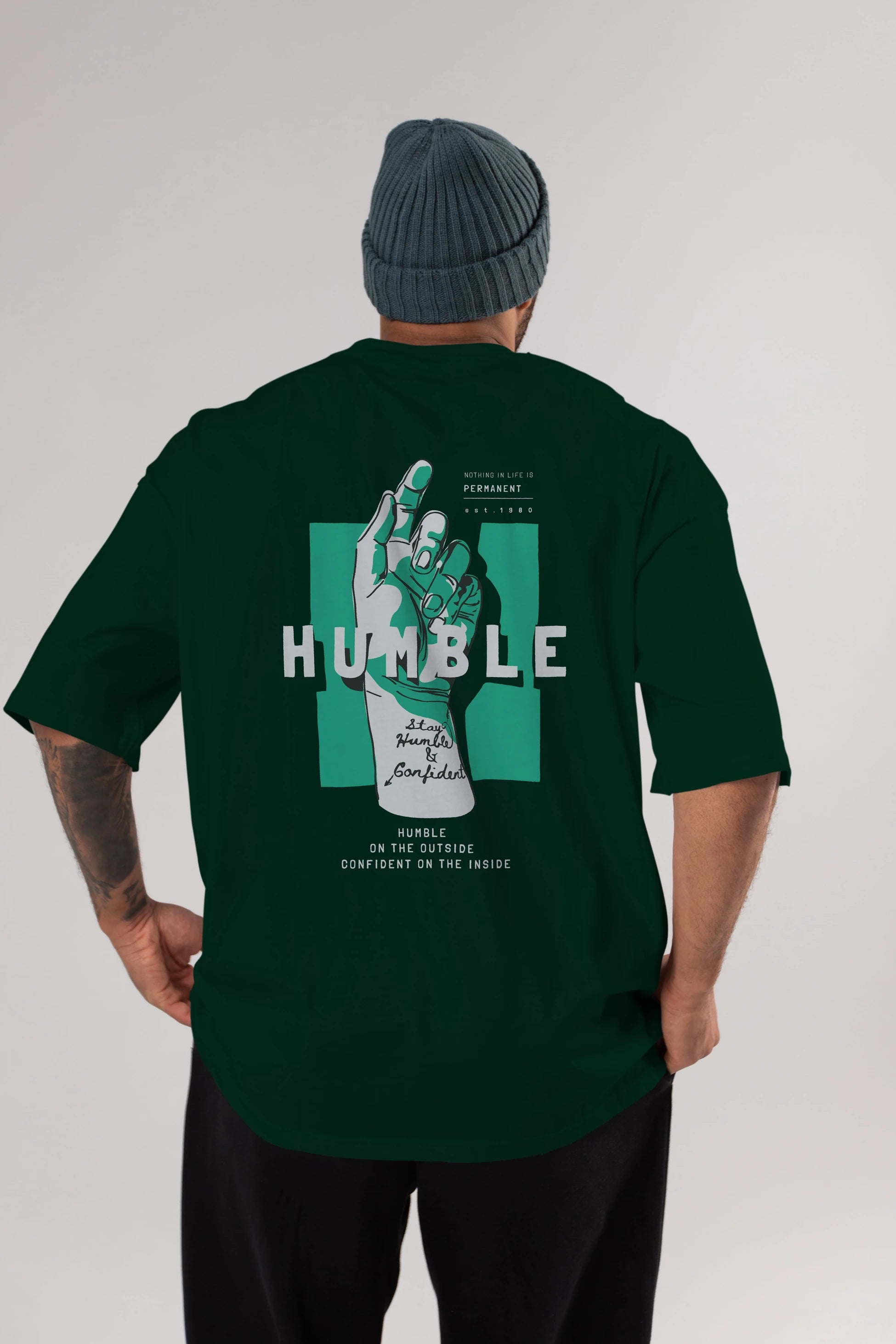 Humble Arka Baskılı Oversize t-shirt Erkek Kadın Unisex
