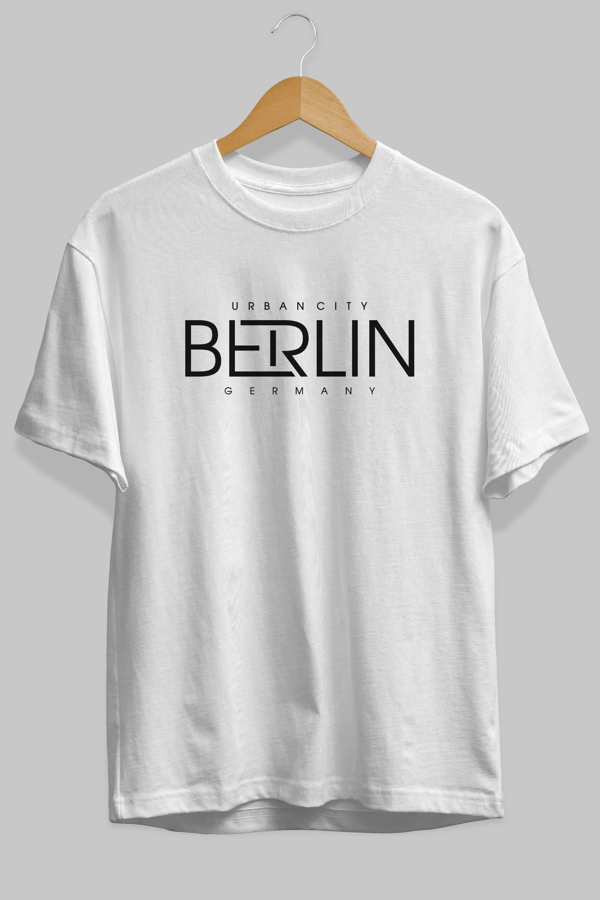 Berlin Ön Baskılı Oversize t-shirt Erkek Kadın Unisex