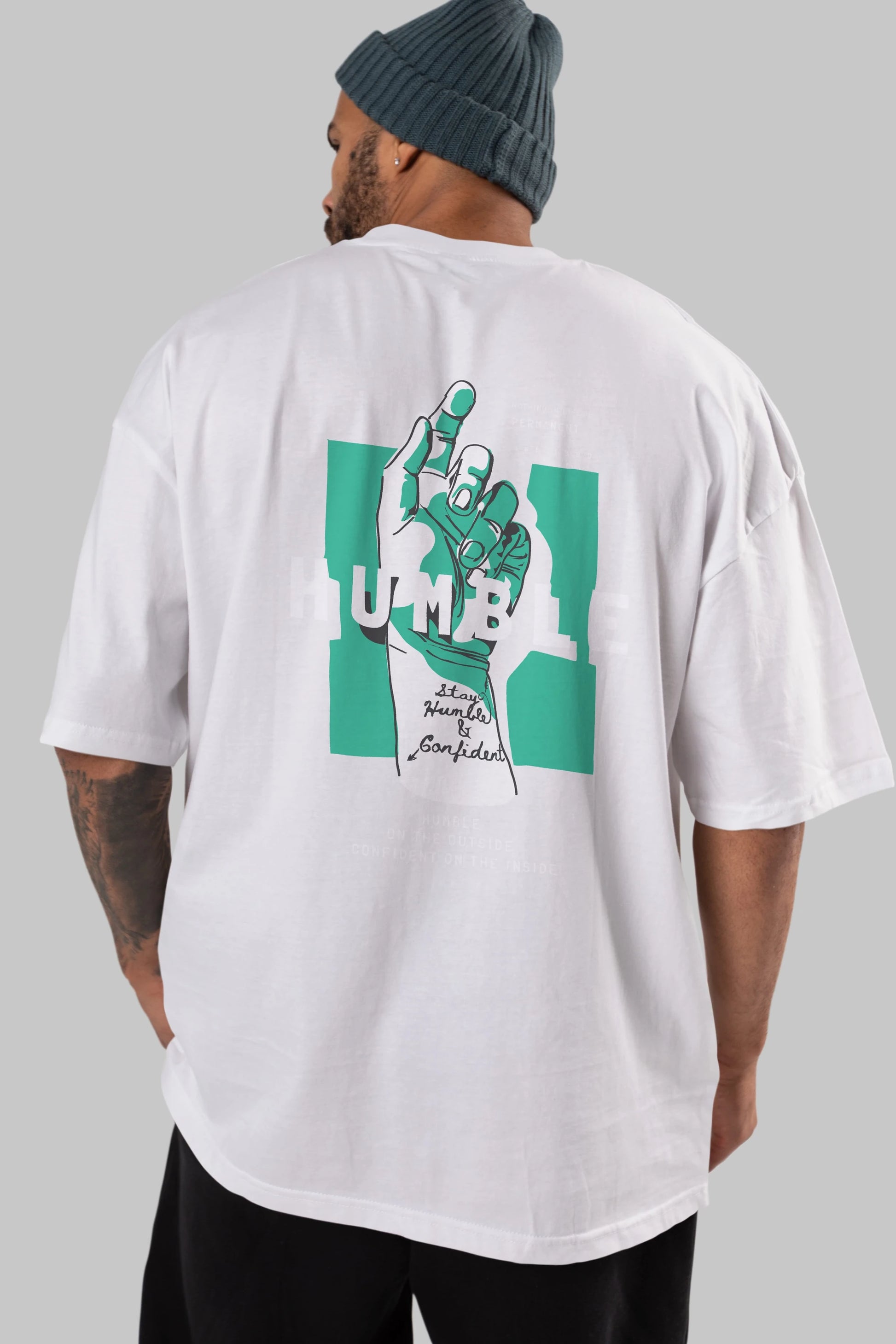 Humble Arka Baskılı Oversize t-shirt Erkek Kadın Unisex