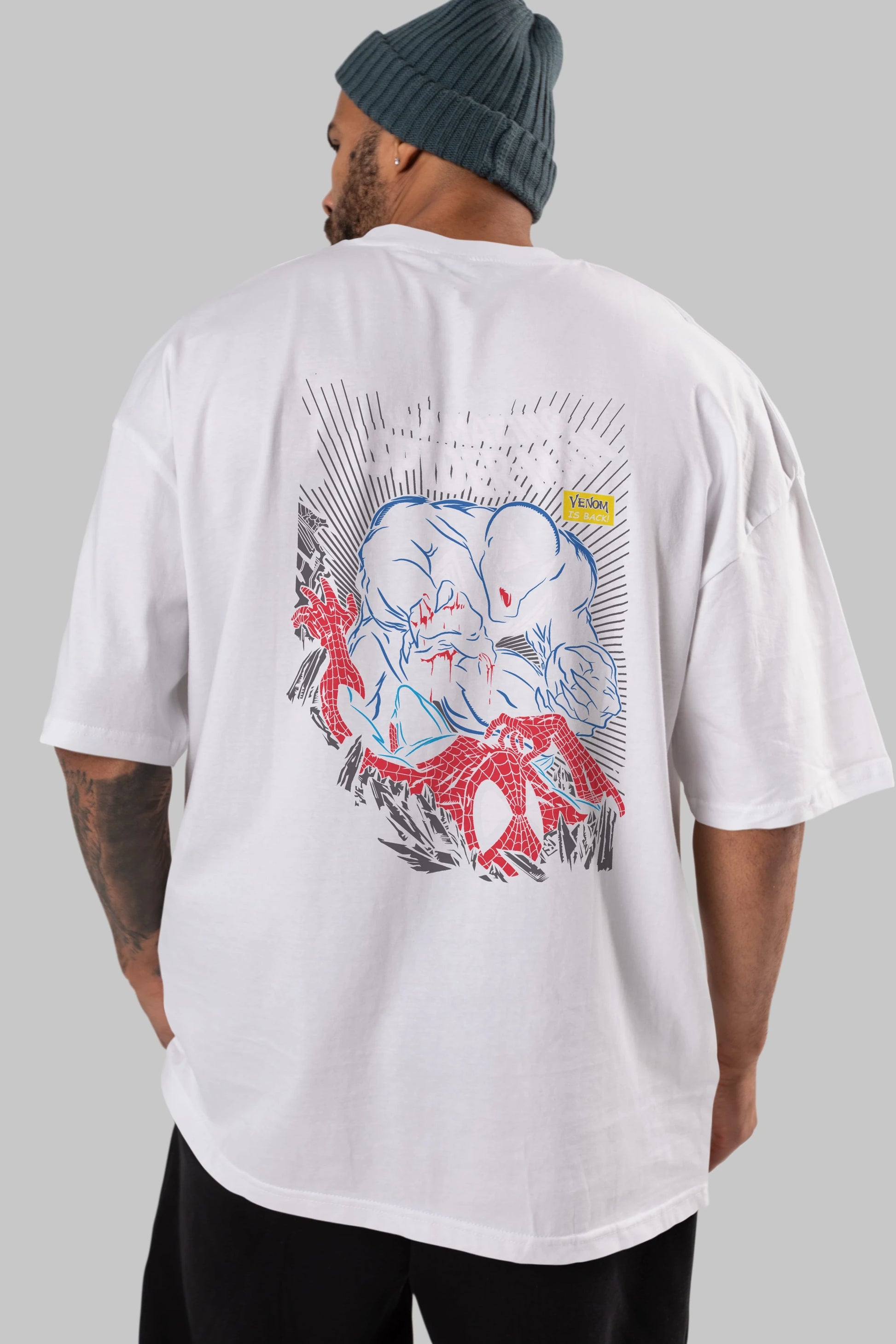 Venom (19) Arka Baskılı Oversize t-shirt Erkek Kadın Unisex %100 Pamuk Bisiklet Yaka tişort