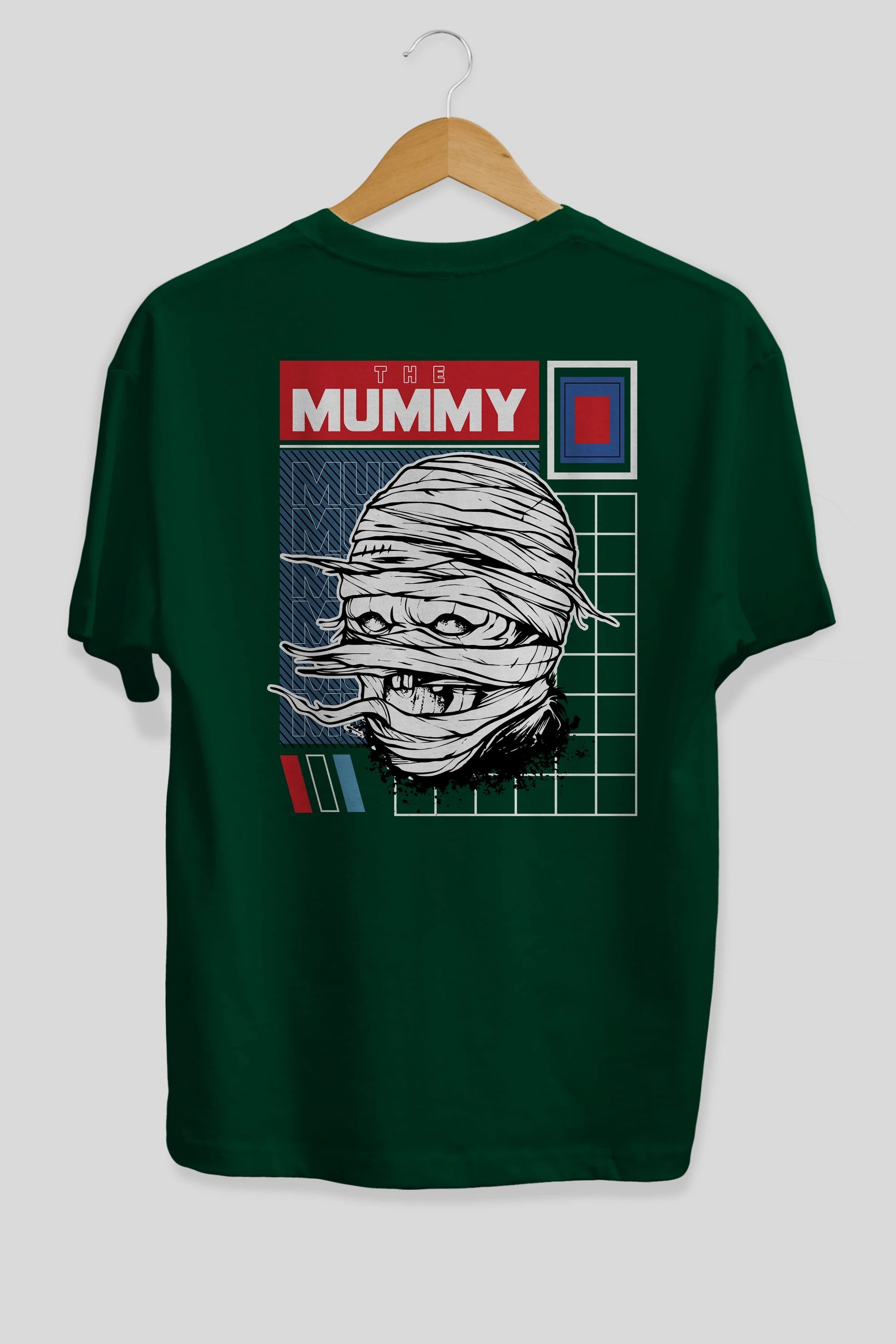 The Mummy Arka Baskılı Oversize t-shirt Erkek Kadın Unisex