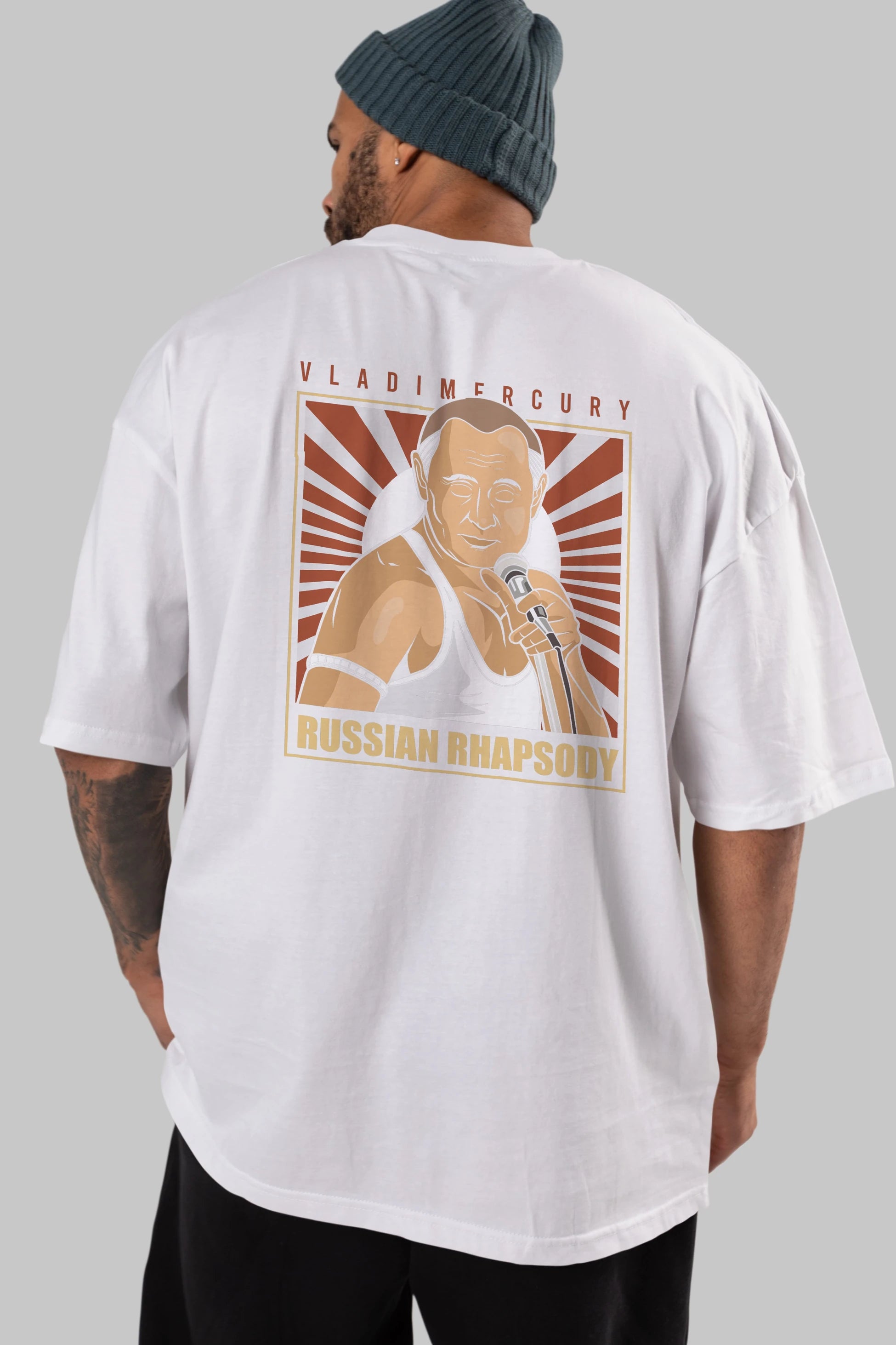 Freddy Puttin Arka Baskılı Oversize t-shirt Erkek Kadın Unisex %100 Pamuk tişort